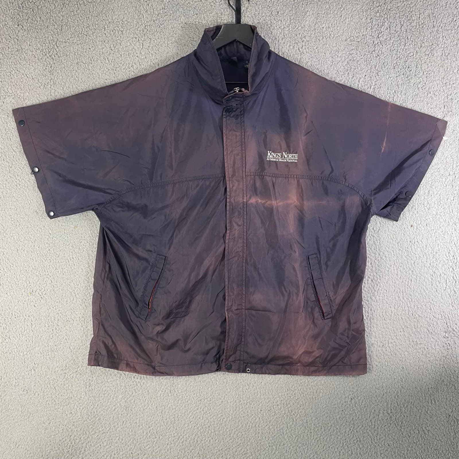 Vintage Sunice Kings North Myrtle Beach Golf Windbreaker Jacket Mens XL Navy - Thumbnail 6