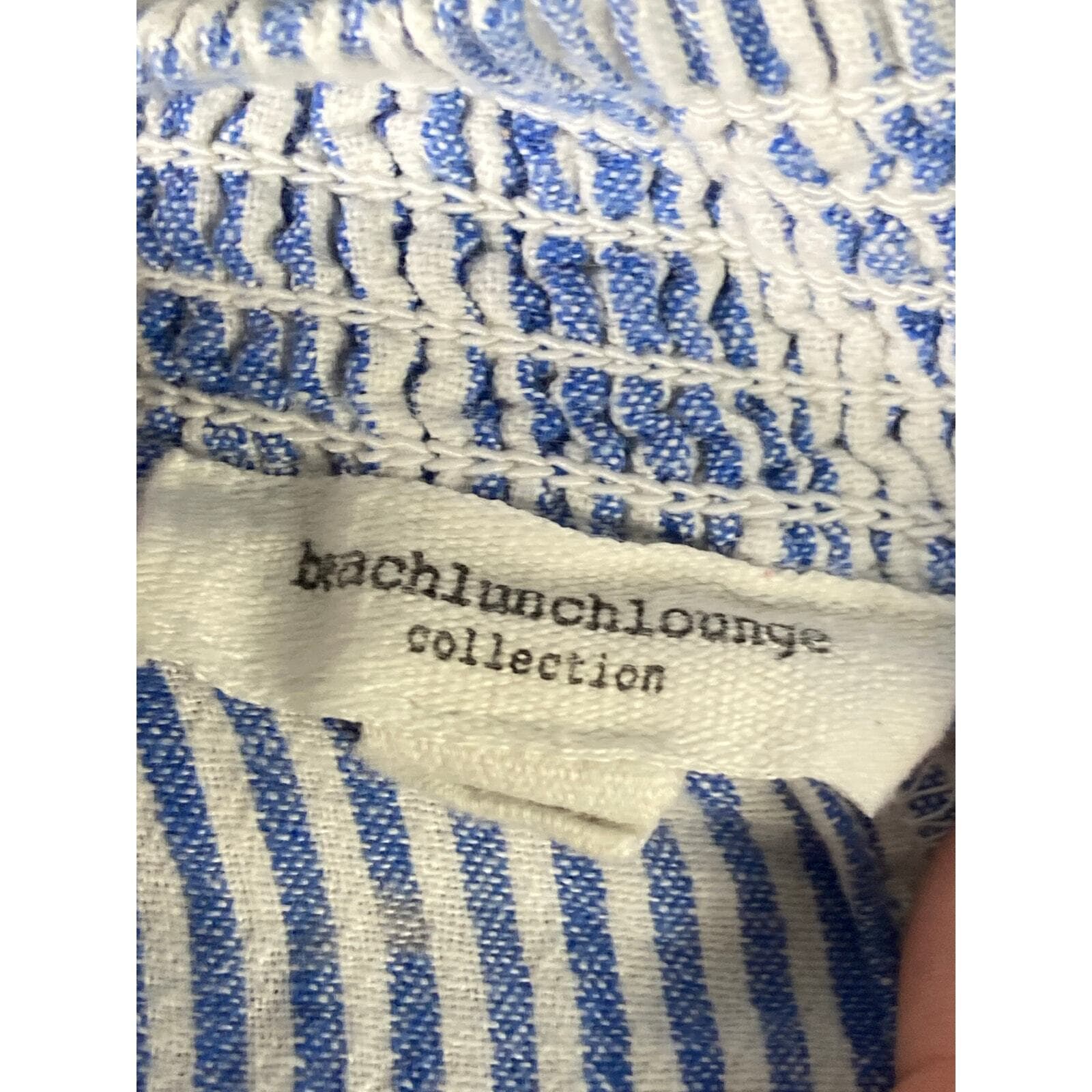 Women's Striped Wide Leg Palazzo Pants Blue Small Casual Beach Summer Bottoms - Thumbnail 4