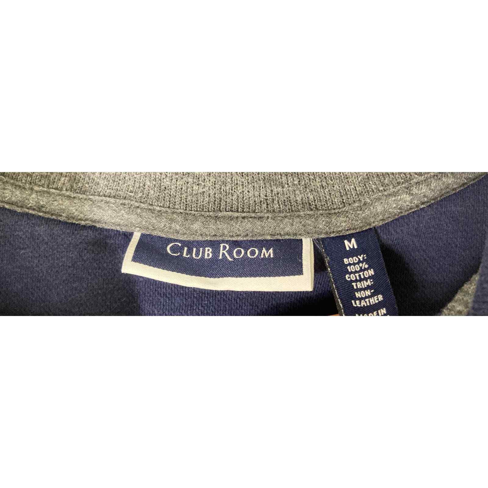 Men's Blue Quarter Zip Pullover Sweater Medium Lightweight Casual Soft Knit - Thumbnail 6