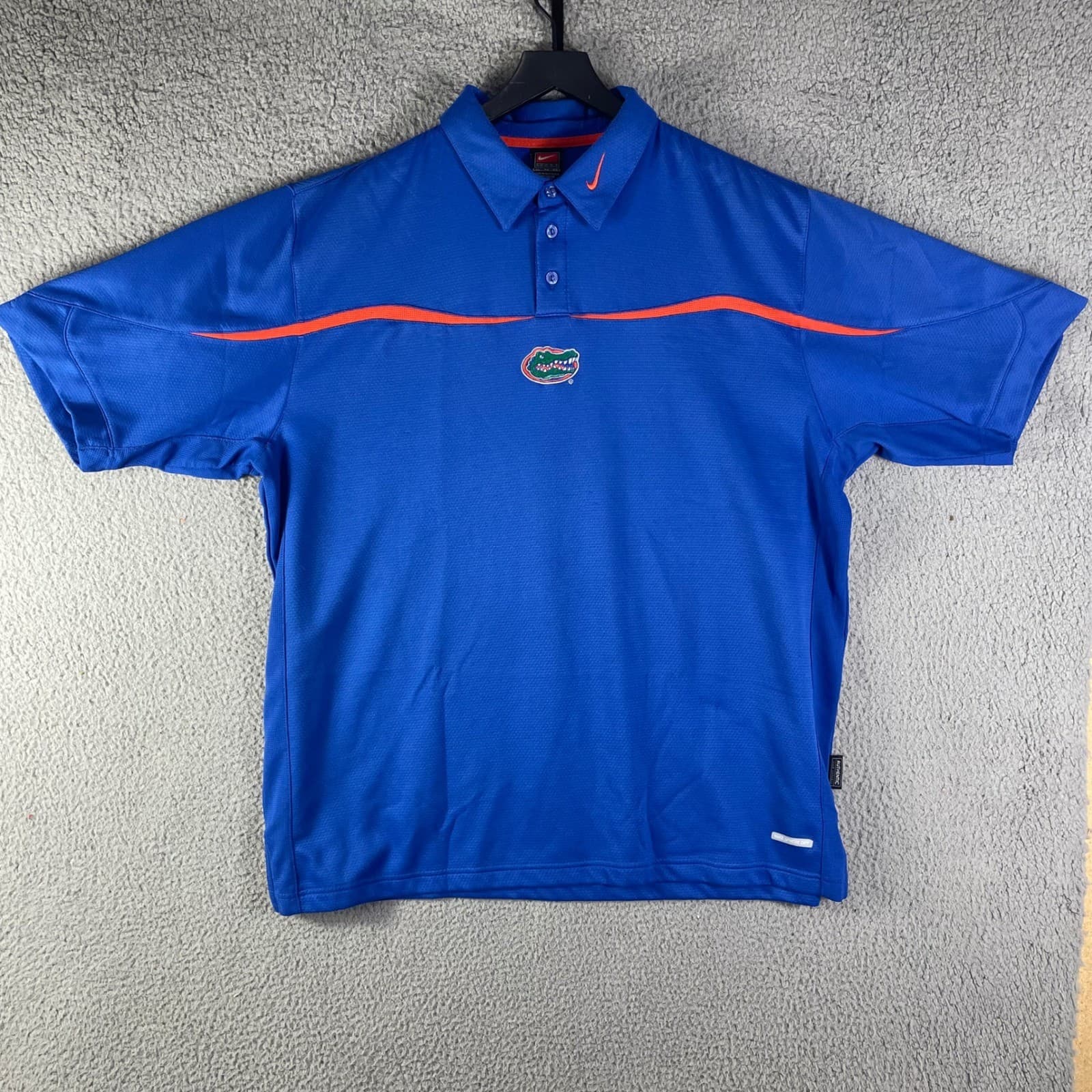 Nike Florida Gators Men’s XL Polo Shirt Blue Orange Short Sleeve NCAA Footbal - Thumbnail 5