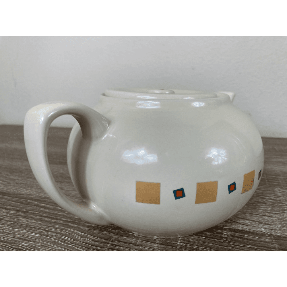 Vintage Hand Painted Ceramic Teapot Art Pottery Kitchen Decor Collectible Gift - Thumbnail 4