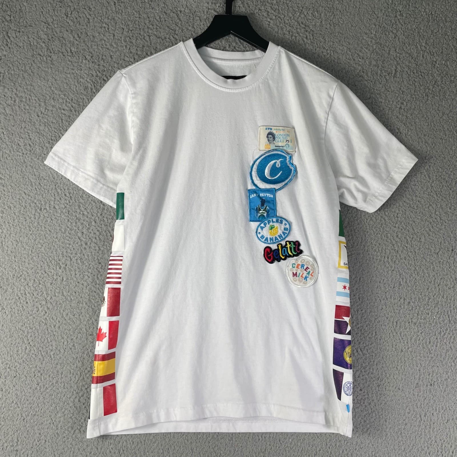Cookies SF Men's White Embroidered Patchwork Tee Medium Streetwear Hip Hop - Thumbnail 4