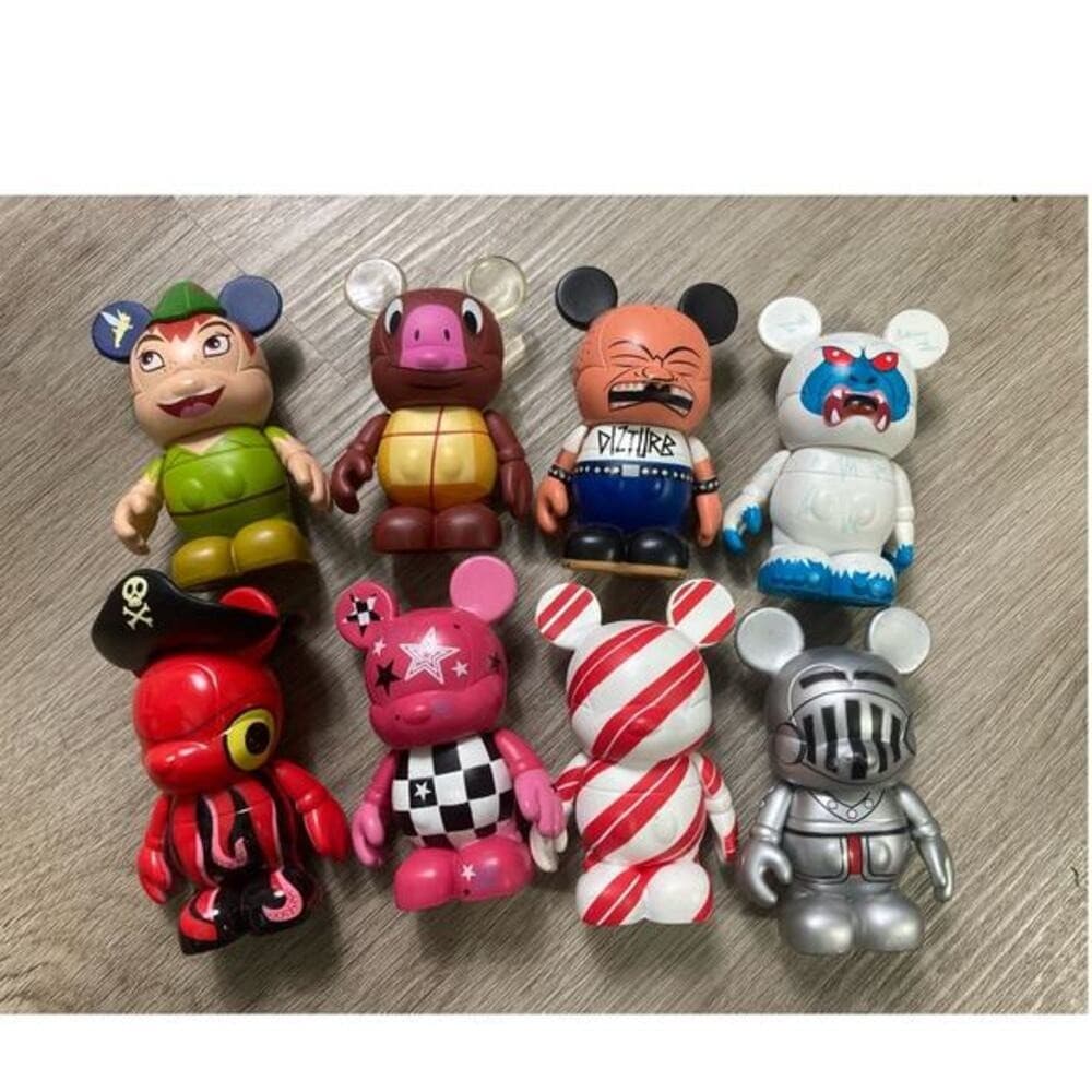 Disney Vinylmation 3" Figure Lot 8 Mickey Mouse Peter Pan Pirate Collectible - Thumbnail 2