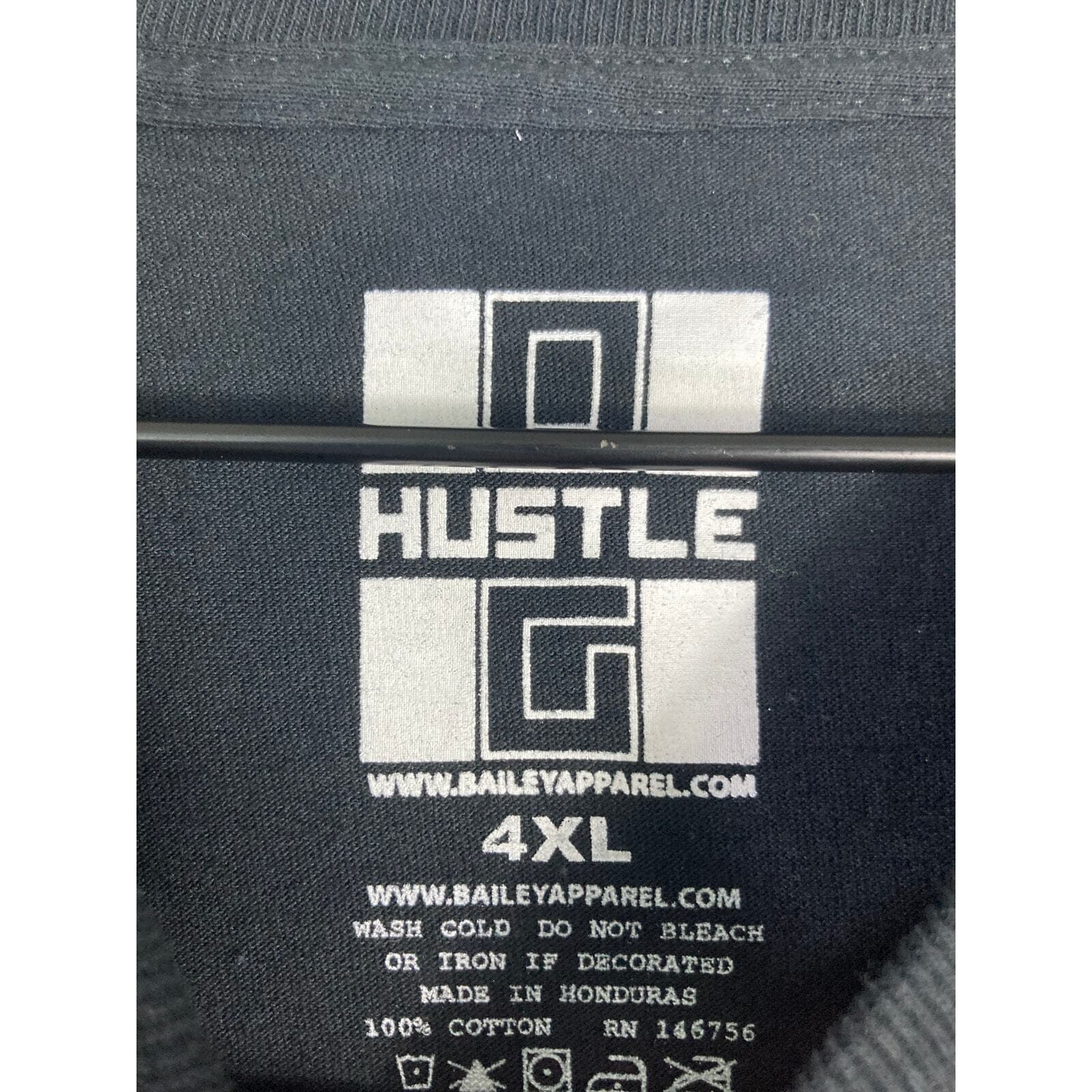 Men's Black Graphic Tee 4XL Crew Neck Streetwear Bold Print T-Shirt Hip Hop - Thumbnail 4
