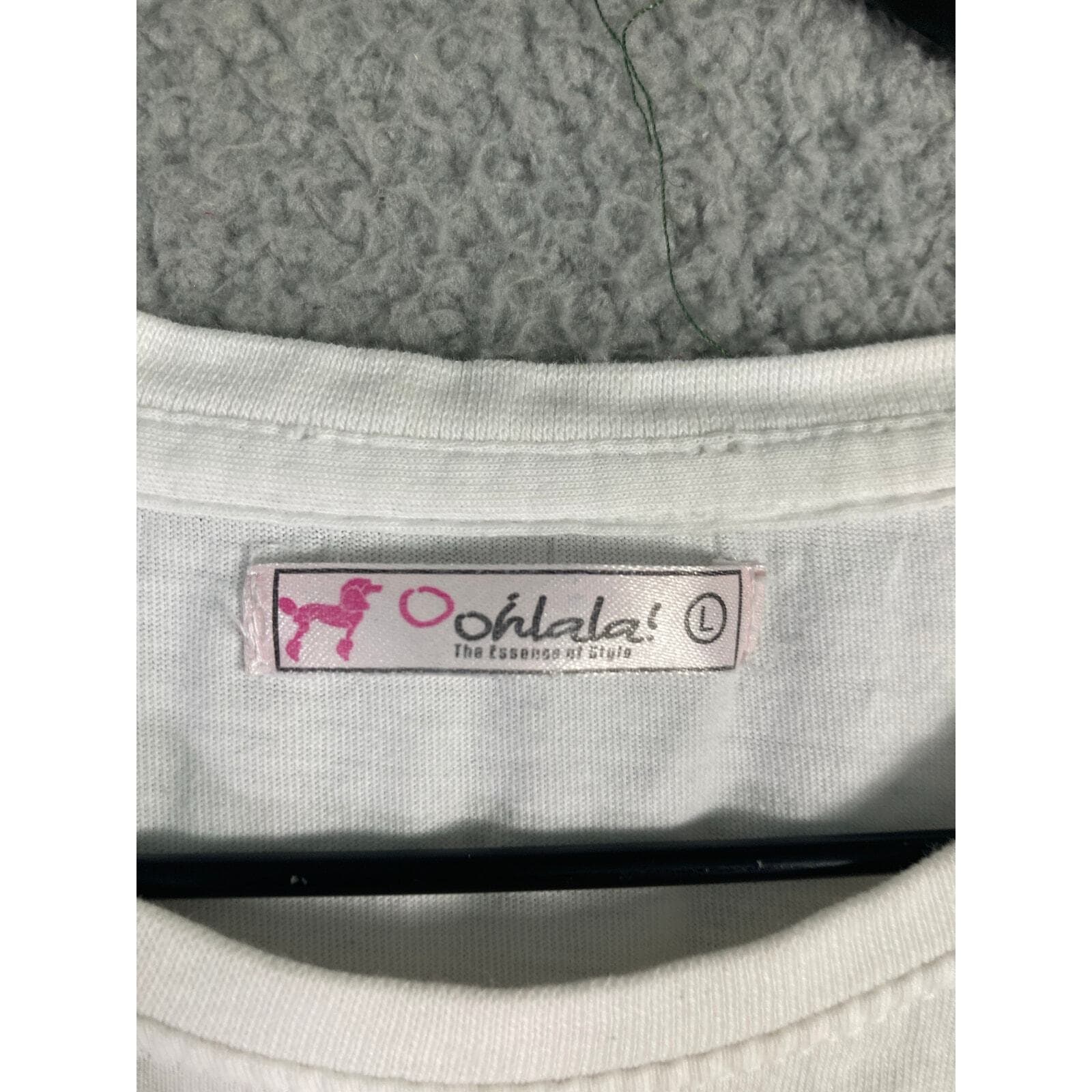 Women's Graphic Tee White Crew Neck Large Casual Streetwear Slogan T-Shirt - Thumbnail 5