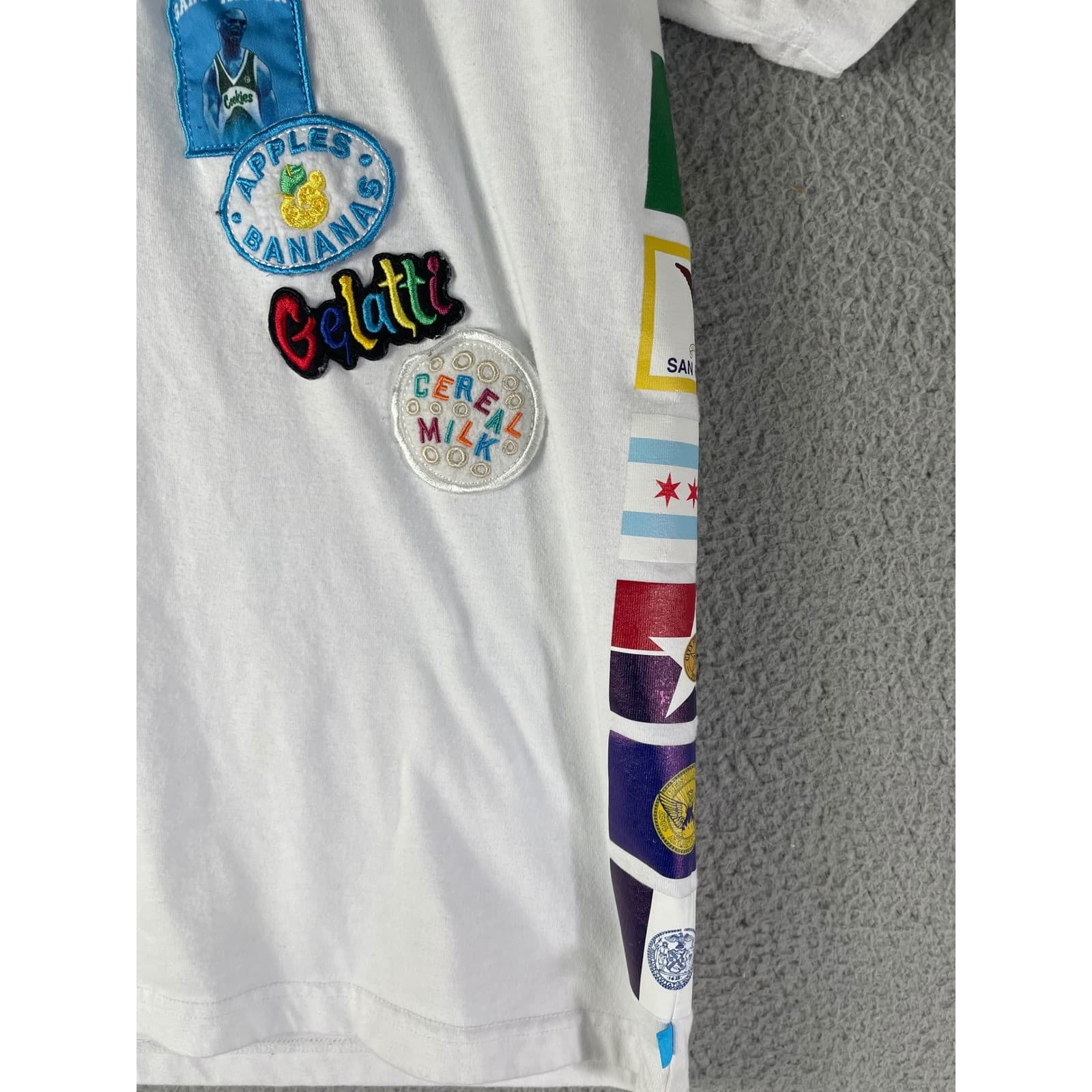 Cookies SF Men's White Embroidered Patchwork Tee Medium Streetwear Hip Hop - Thumbnail 7