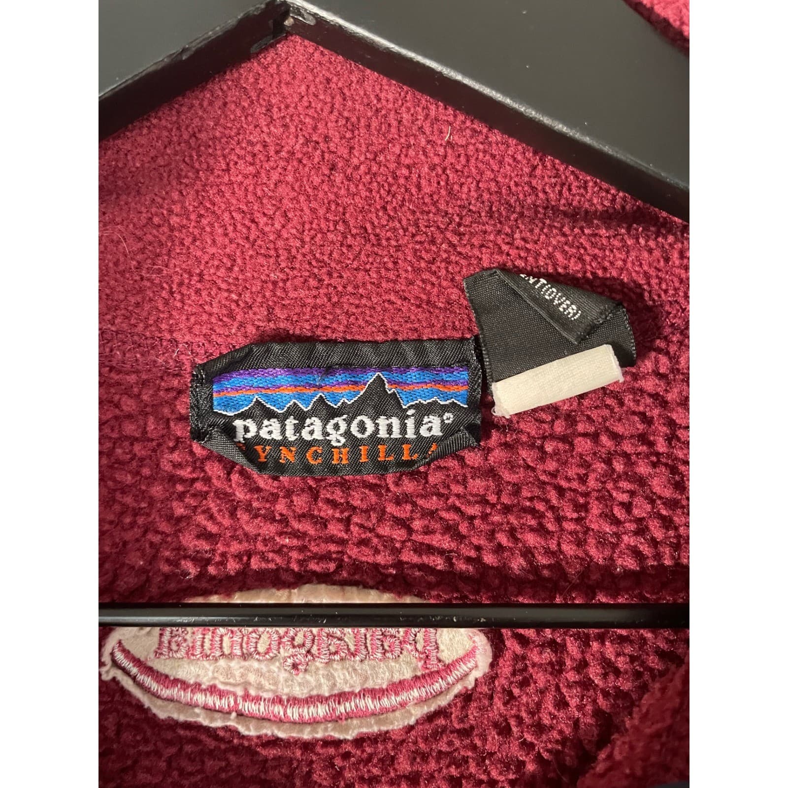 Patagonia Synchilla Fleece Pullover Womens L Red Quarter Zip Vintage Jacket USA - Thumbnail 3