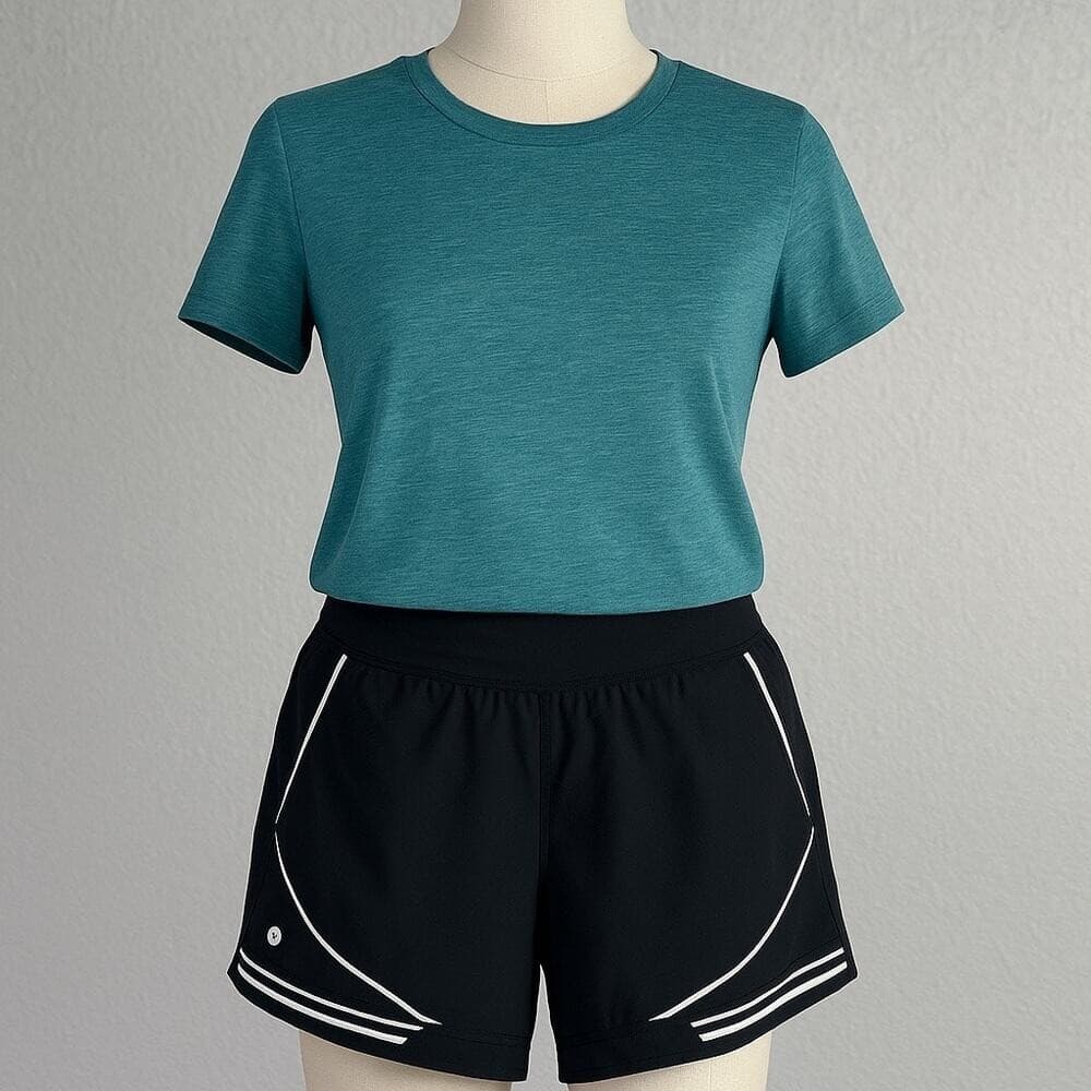 Women's Black Running Shorts Small 4-6 Athletic Moisture Wicking Workout Gym - Thumbnail 2