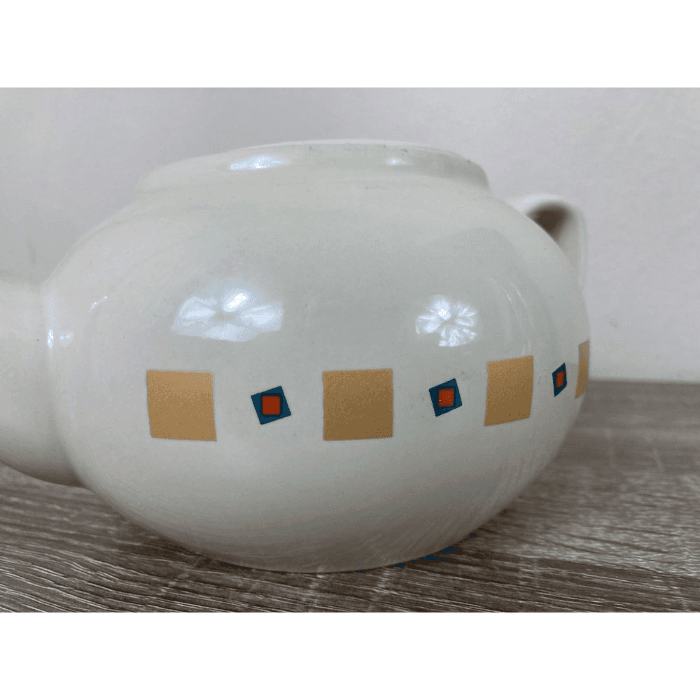 Vintage Hand Painted Ceramic Teapot Art Pottery Kitchen Decor Collectible Gift - Thumbnail 8