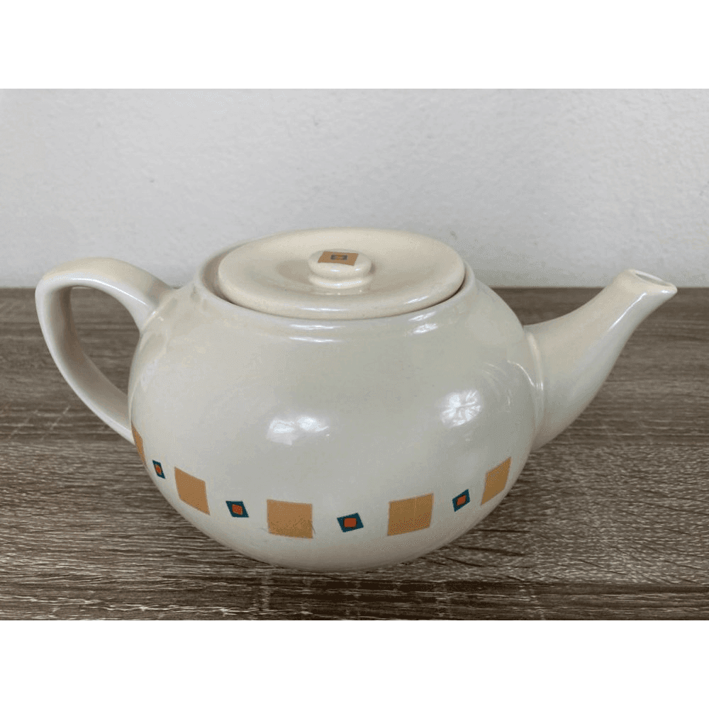 Vintage Hand Painted Ceramic Teapot Art Pottery Kitchen Decor Collectible Gift - Thumbnail 3