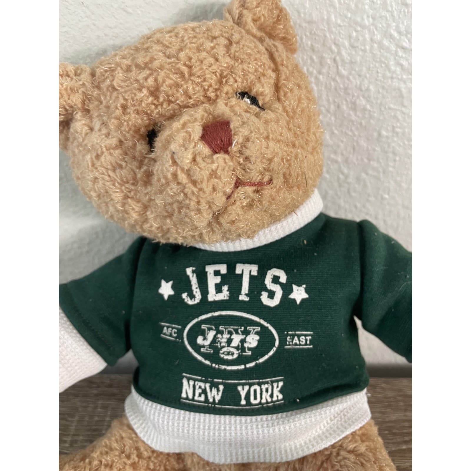 New York Jets Teddy Bear Plush 10in NFL Stuffed Animal Green Football Gift - Thumbnail 4