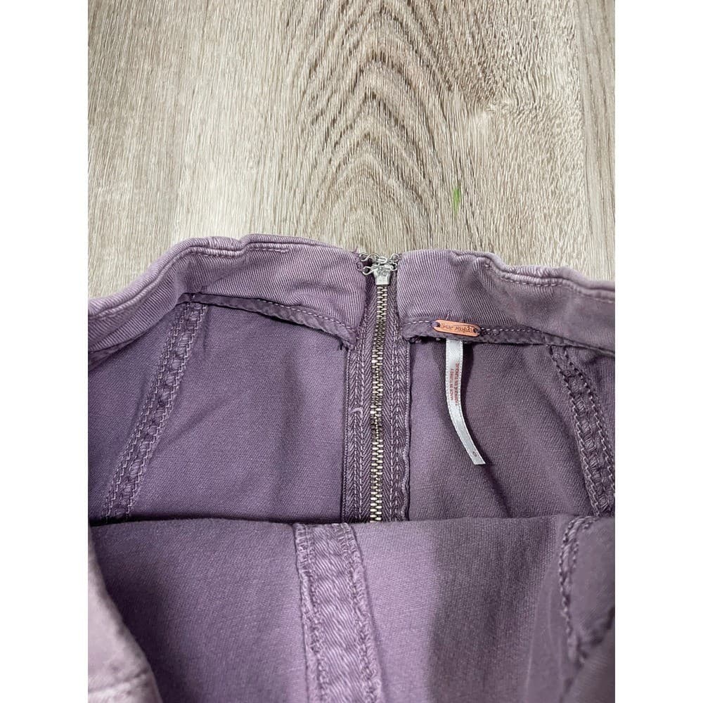Free People Corduroy Mini Skirt Dusty Mauve Purple Back Zip Women's Size 0 - Thumbnail 13