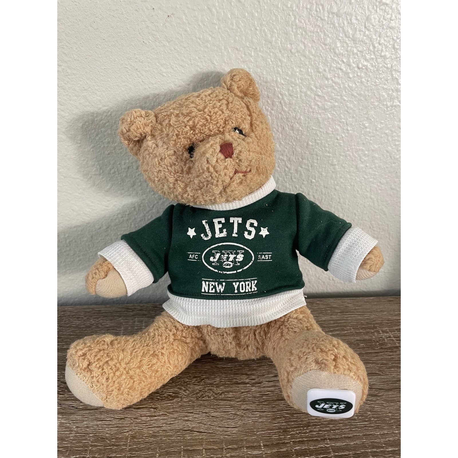 New York Jets Teddy Bear Plush 10in NFL Stuffed Animal Green Football Gift - Thumbnail 3