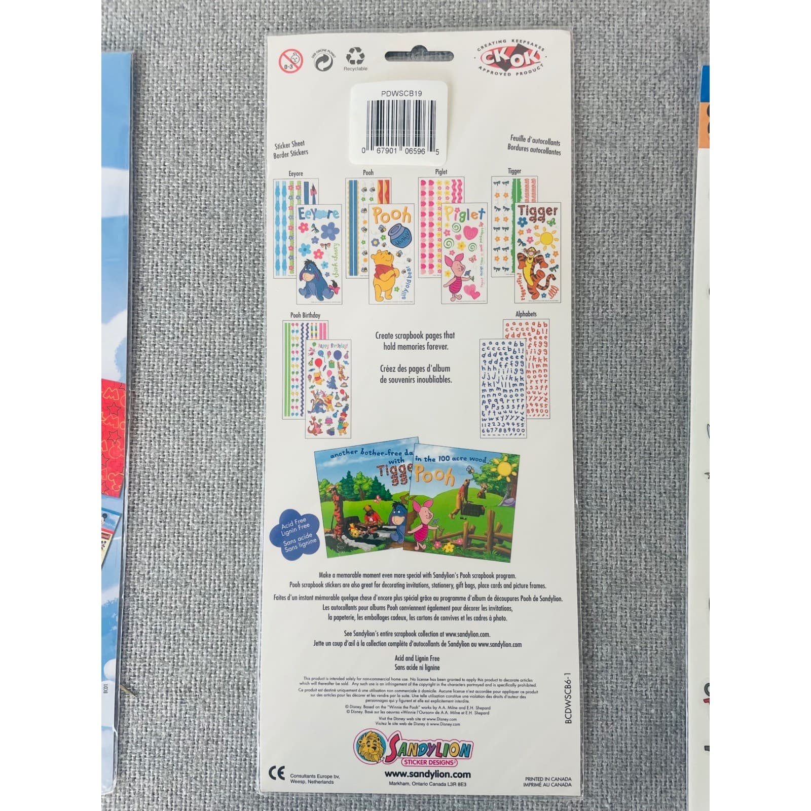 Vintage Disney Sandylion Sticker Sheets Pooh Tigger Eeyore 90s Scrapbook Lot - Thumbnail 8