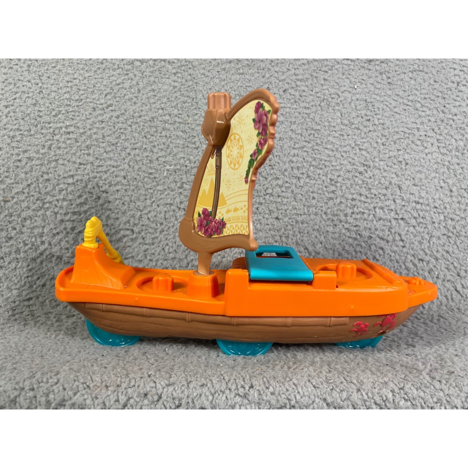 Fisher-Price Little People Disney Moana Maui Canoe Boat Replacement Toy HNR27 - Thumbnail 7