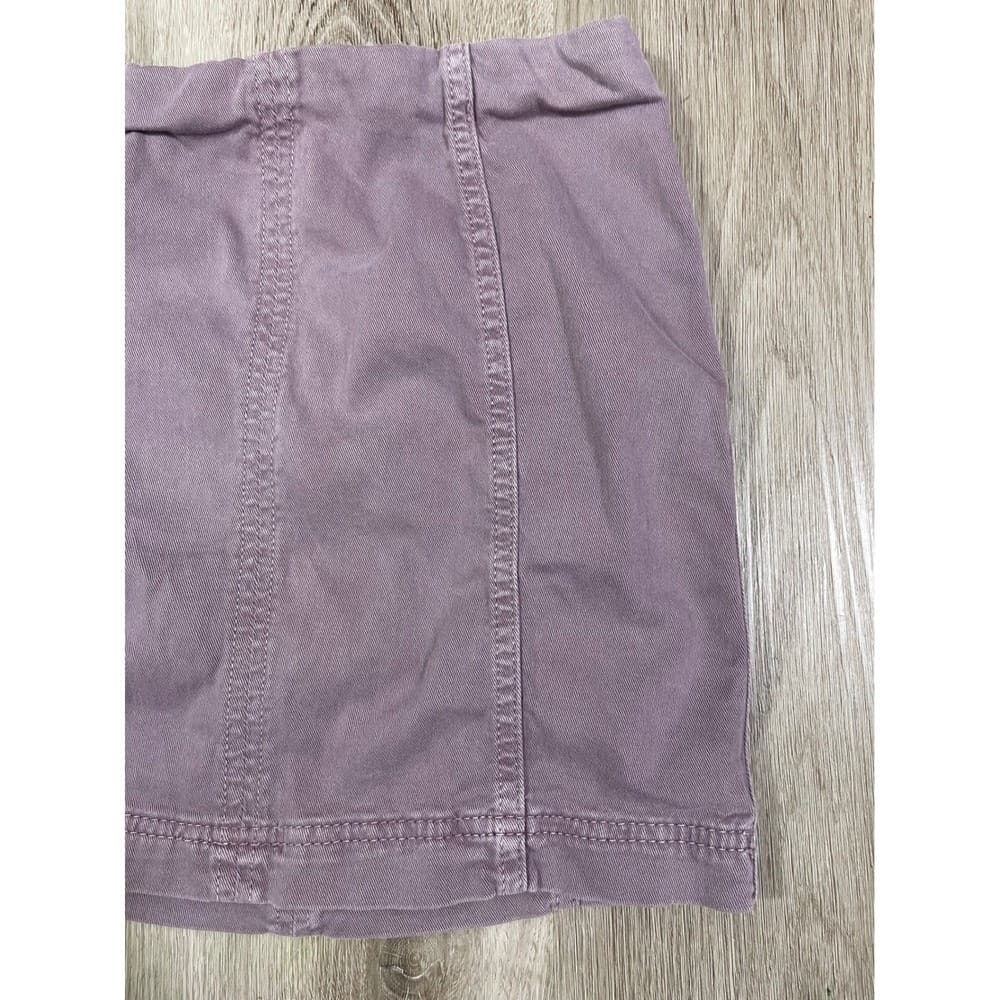 Free People Corduroy Mini Skirt Dusty Mauve Purple Back Zip Women's Size 0 - Thumbnail 10