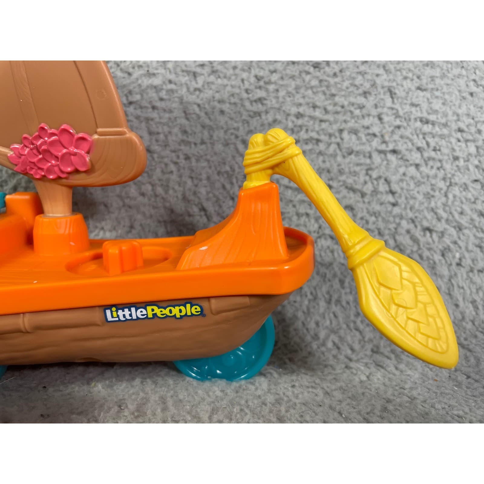Fisher-Price Little People Disney Moana Maui Canoe Boat Replacement Toy HNR27 - Thumbnail 4
