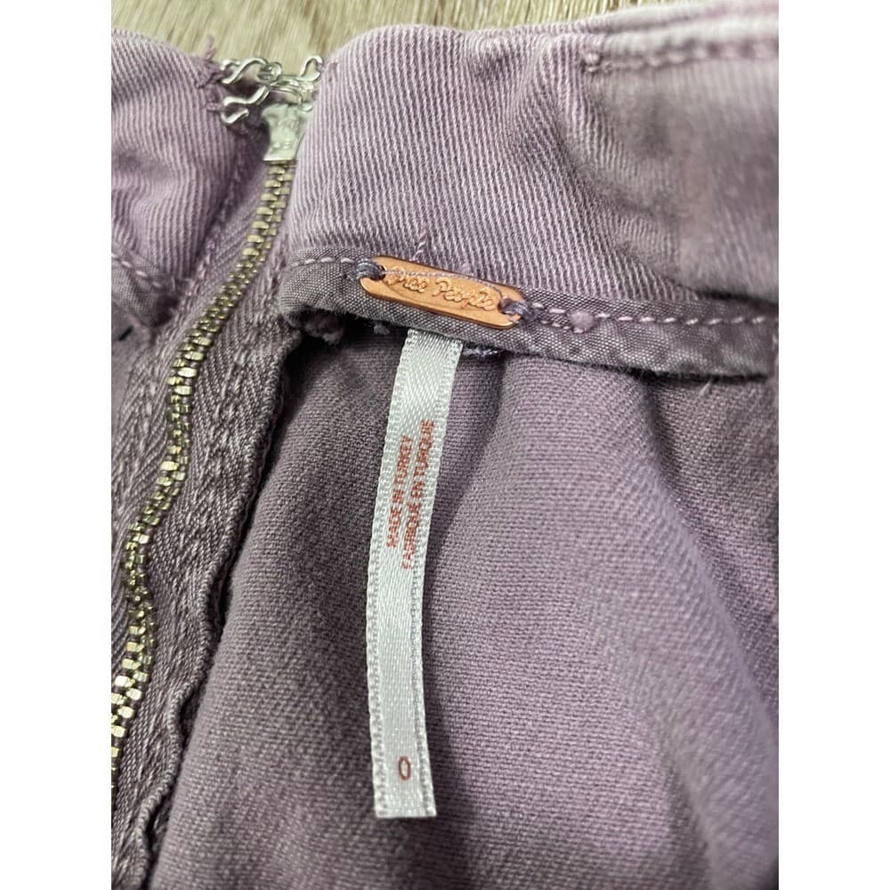 Free People Corduroy Mini Skirt Dusty Mauve Purple Back Zip Women's Size 0 - Thumbnail 5