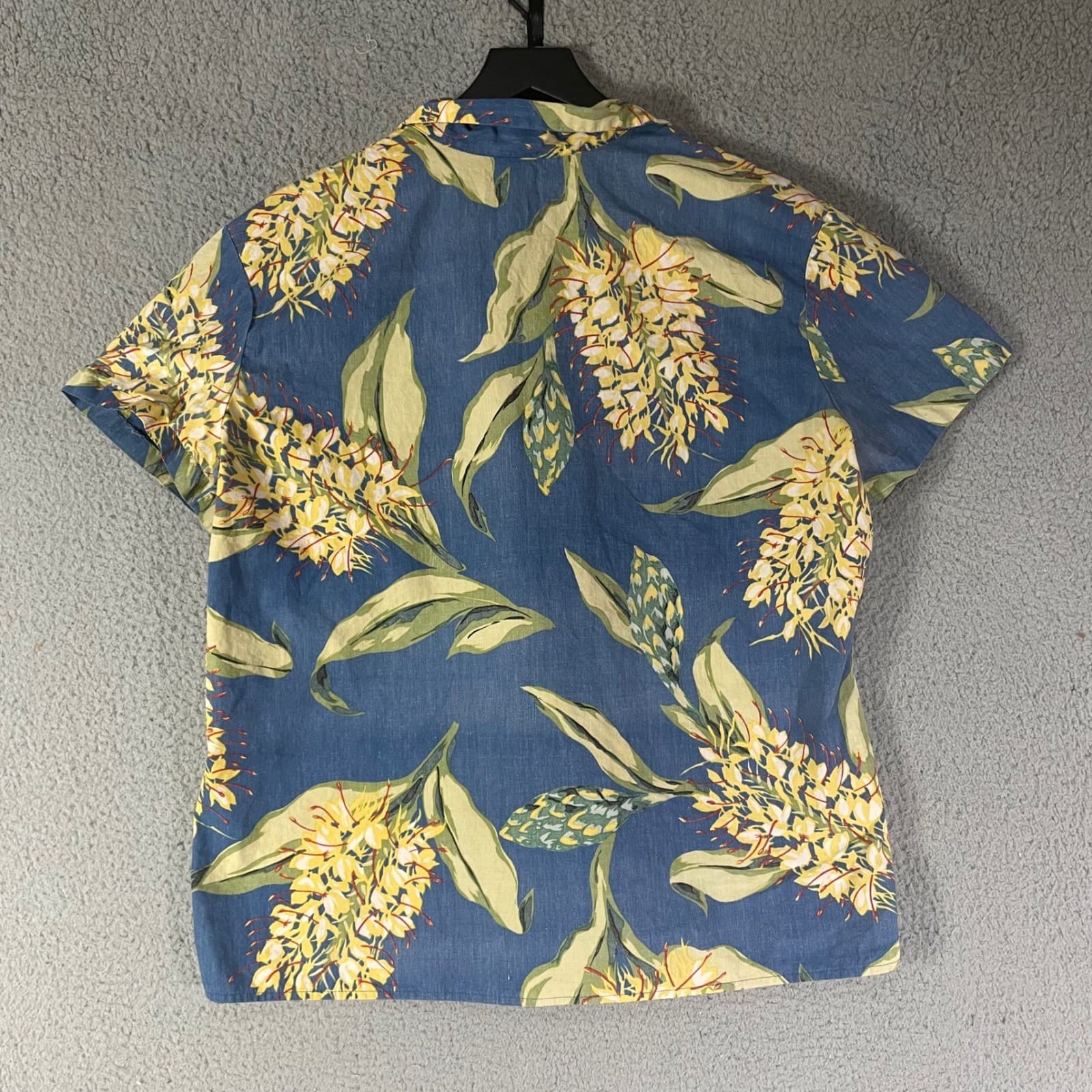 Reyn Spooner Hawaiian Shirt Mens Large Blue Yellow Pineapple Spooner Vintage - Thumbnail 10