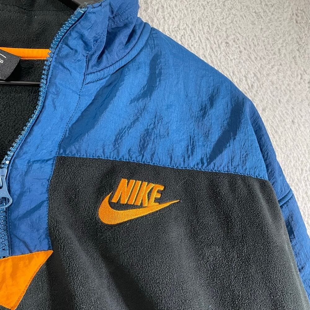 Nike Women's Quarter Zip Fleece Colorblock Pullover Jacket XL Extra Large Cozy - Thumbnail 5
