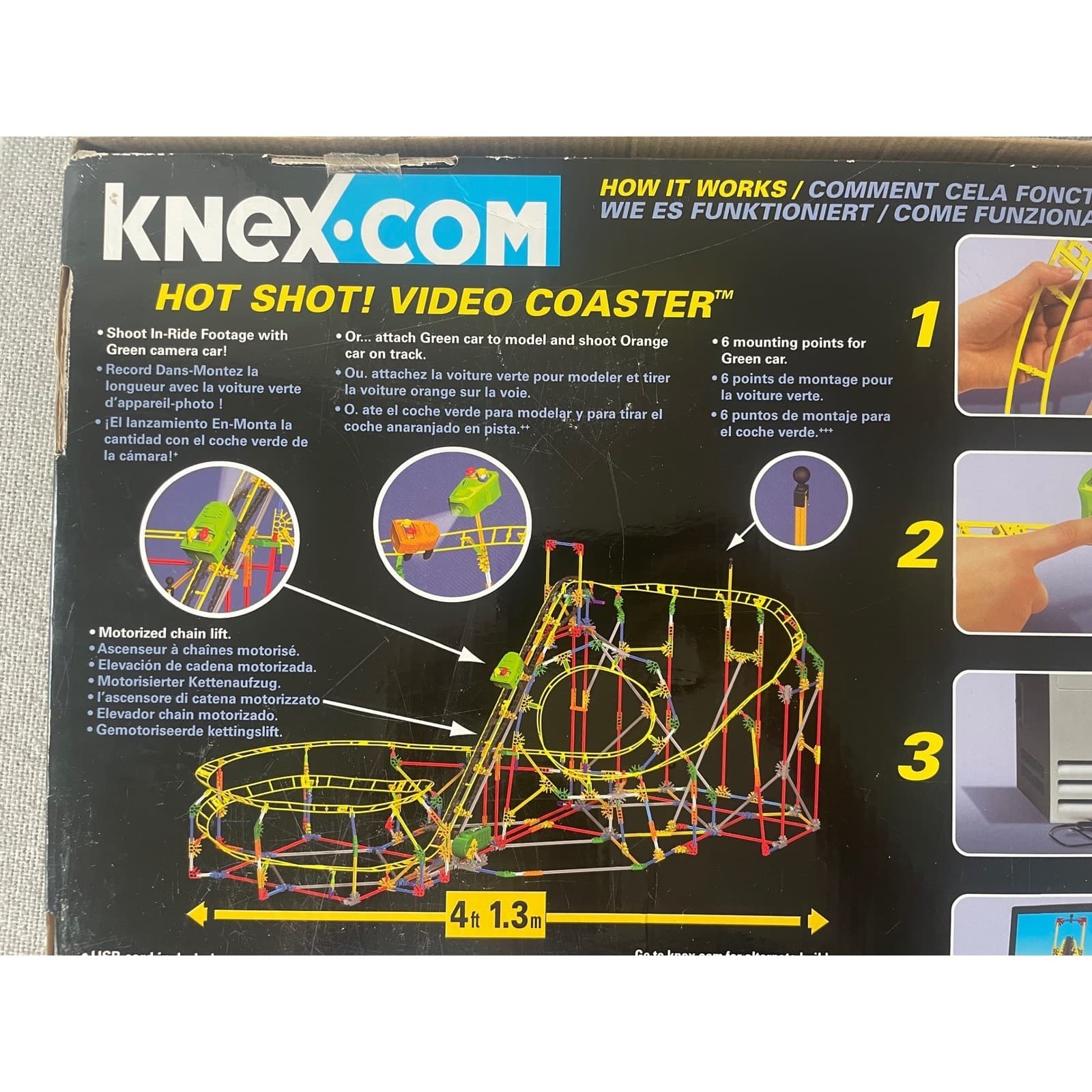 K'NEX Hot Shot Video Coaster 51075 Roller Coaster Building Set Box 9+ Toy - Thumbnail 8