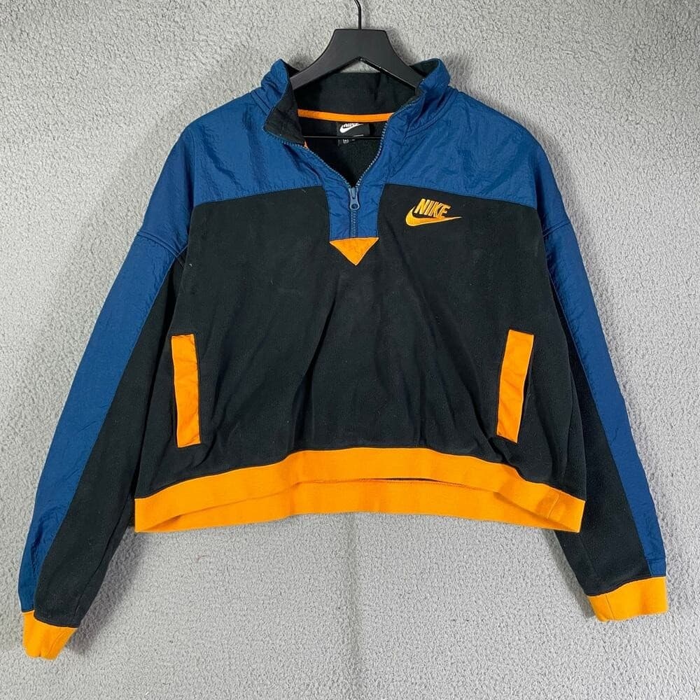 Nike Women's Quarter Zip Fleece Colorblock Pullover Jacket XL Extra Large Cozy - Thumbnail 9