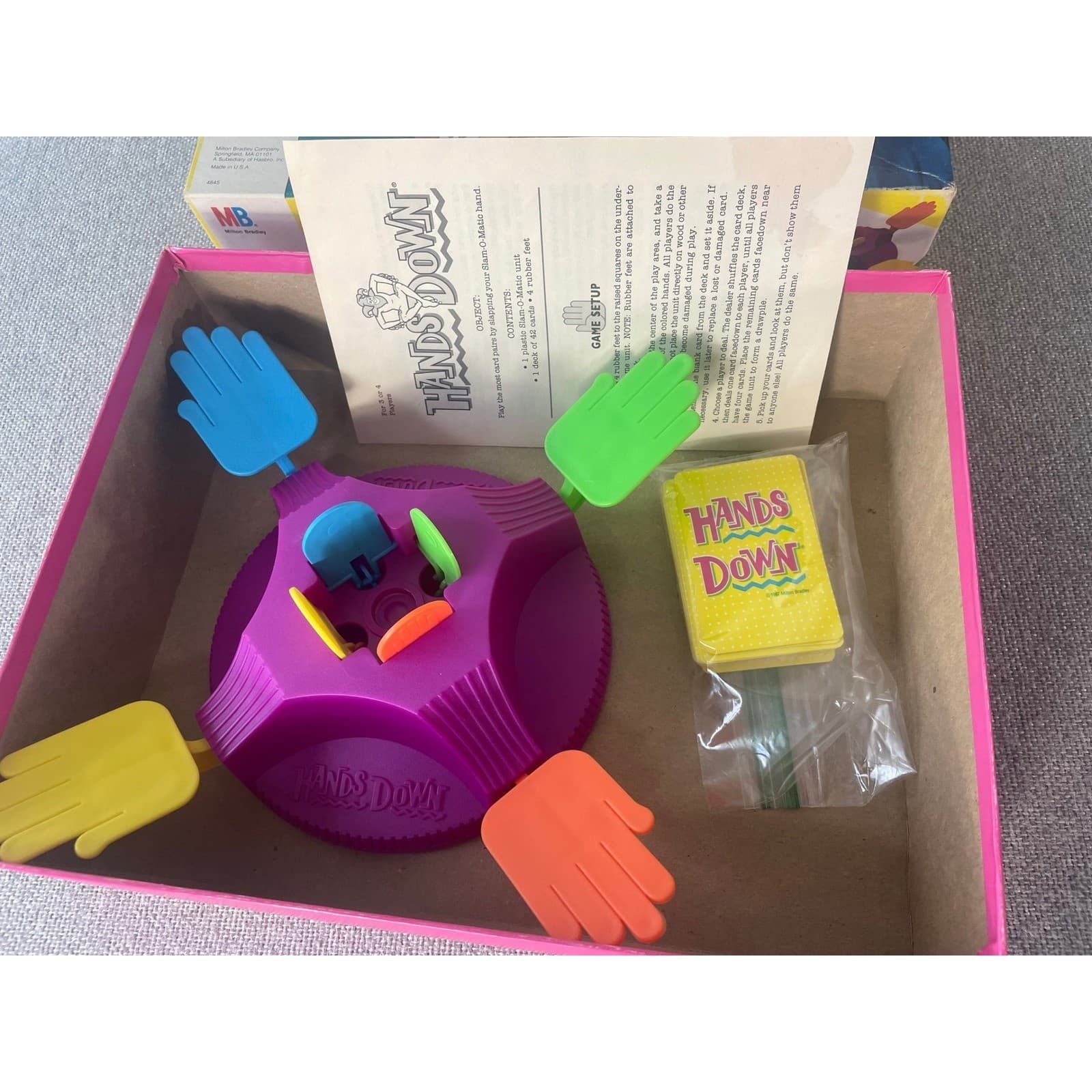 Vintage 1987 Milton Bradley Hands Down Game Complete Family Card Reaction Toy - Thumbnail 9