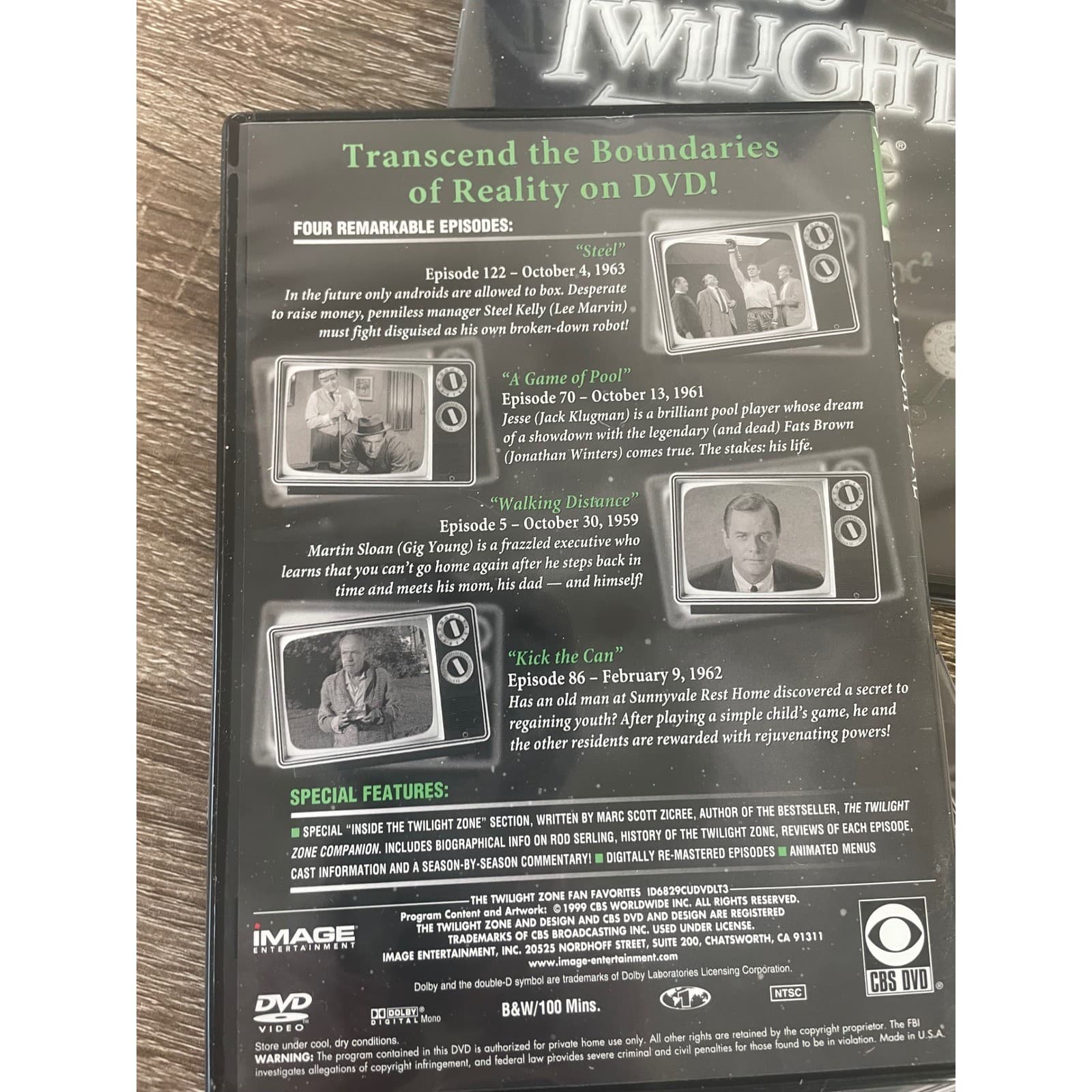 Twilight Zone Fan Favorites DVD 5 Disc Set Rod Serling Shatner Classic TV Sci Fi - Thumbnail 11