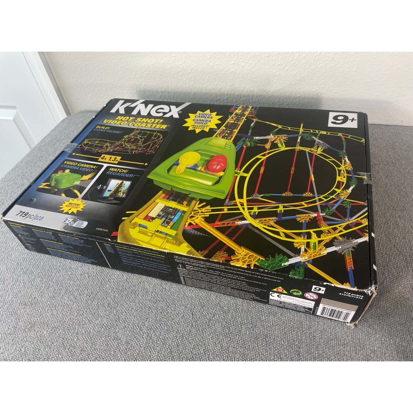 K'NEX Hot Shot Video Coaster 51075 Roller Coaster Building Set Box 9+ Toy - Thumbnail 4