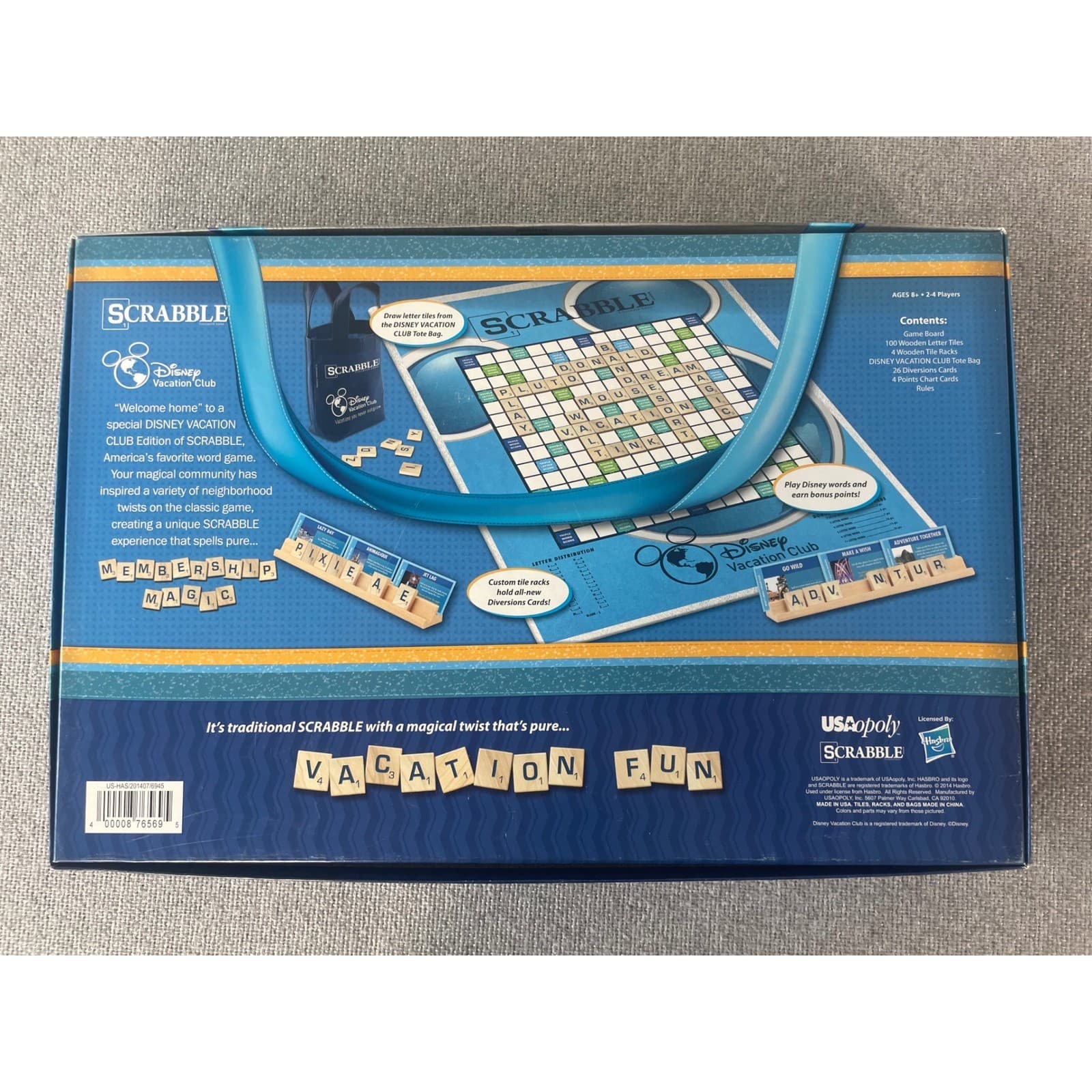 Disney Vacation Club Scrabble Board Game DVC Member Exclusive Travel Bag Set - Thumbnail 3