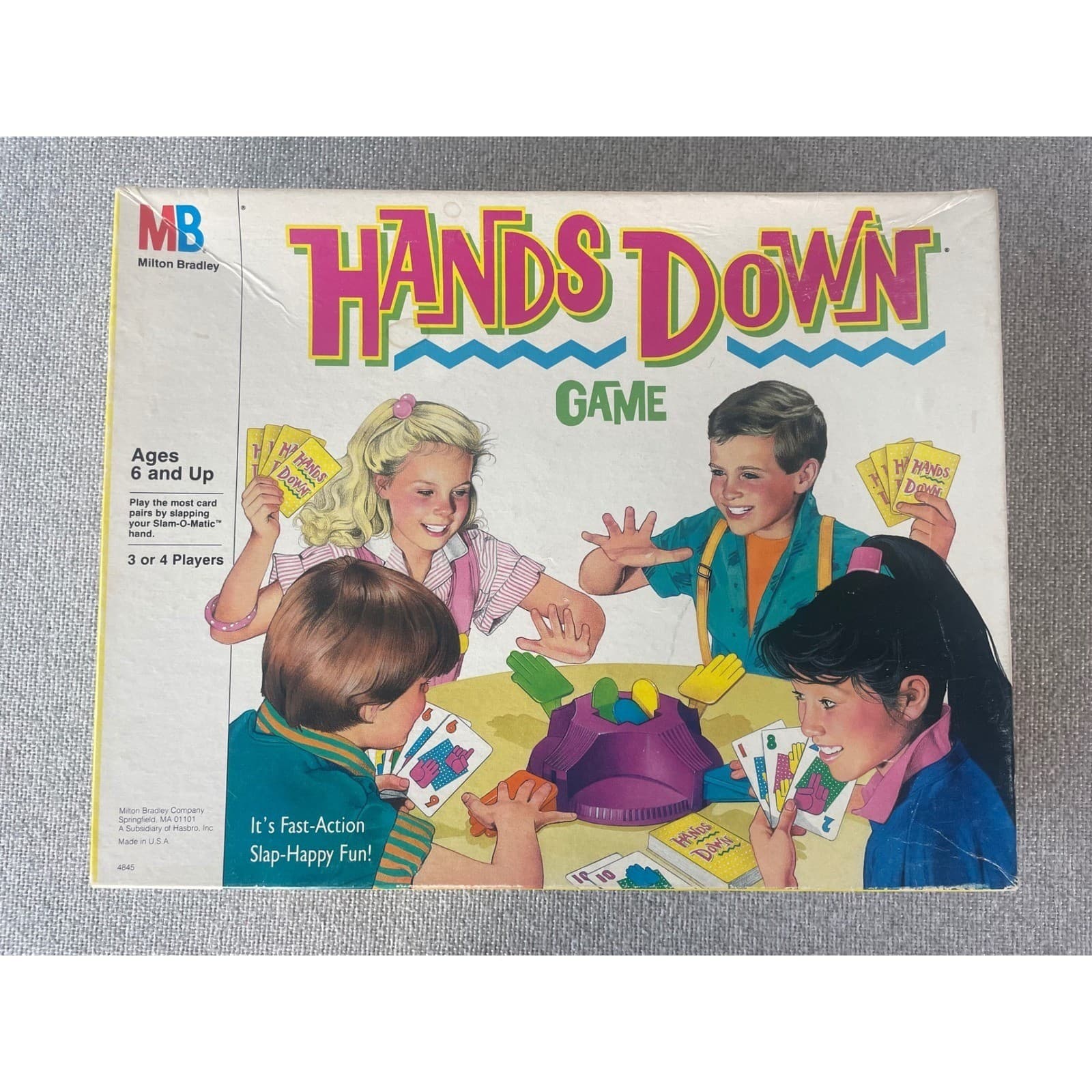 Vintage 1987 Milton Bradley Hands Down Game Complete Family Card Reaction Toy - Thumbnail 2