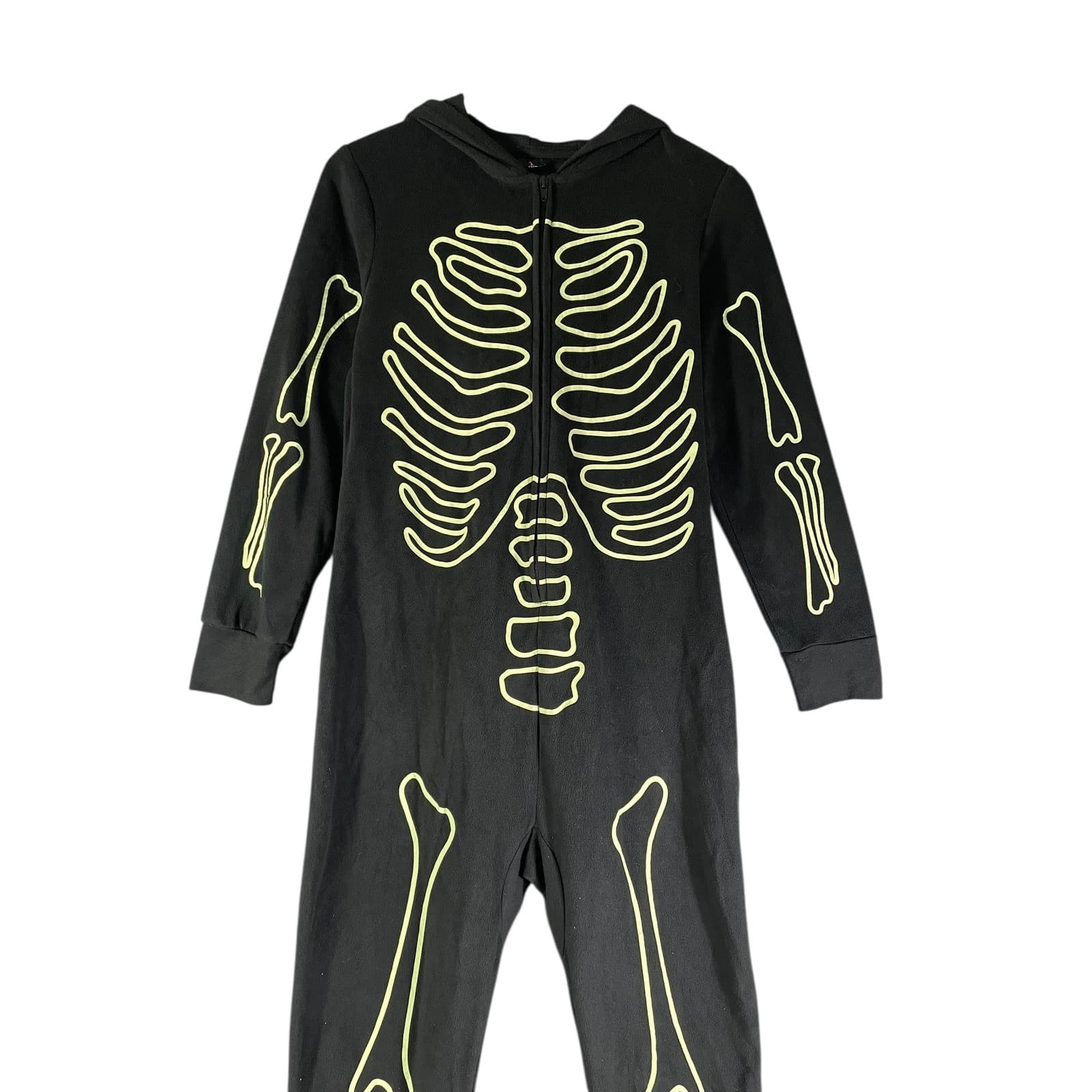 Women's Skeleton Halloween Costume Gray Pants Small Spooky Cozy Casual Outfit - Thumbnail 2