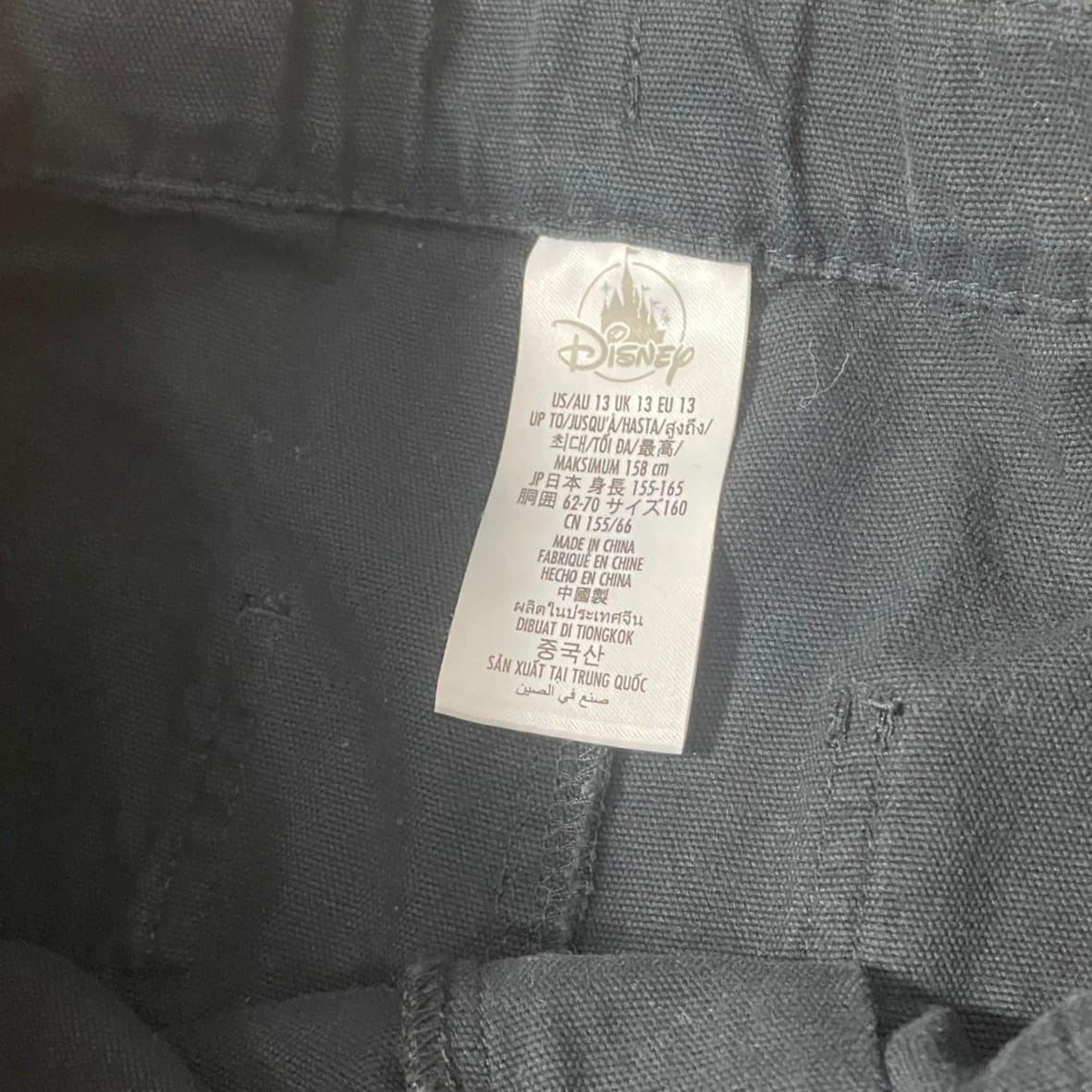 Disney Parks Mickey Mouse Pants Kids Size 13 Black Graphic Print Casual Youth - Thumbnail 3