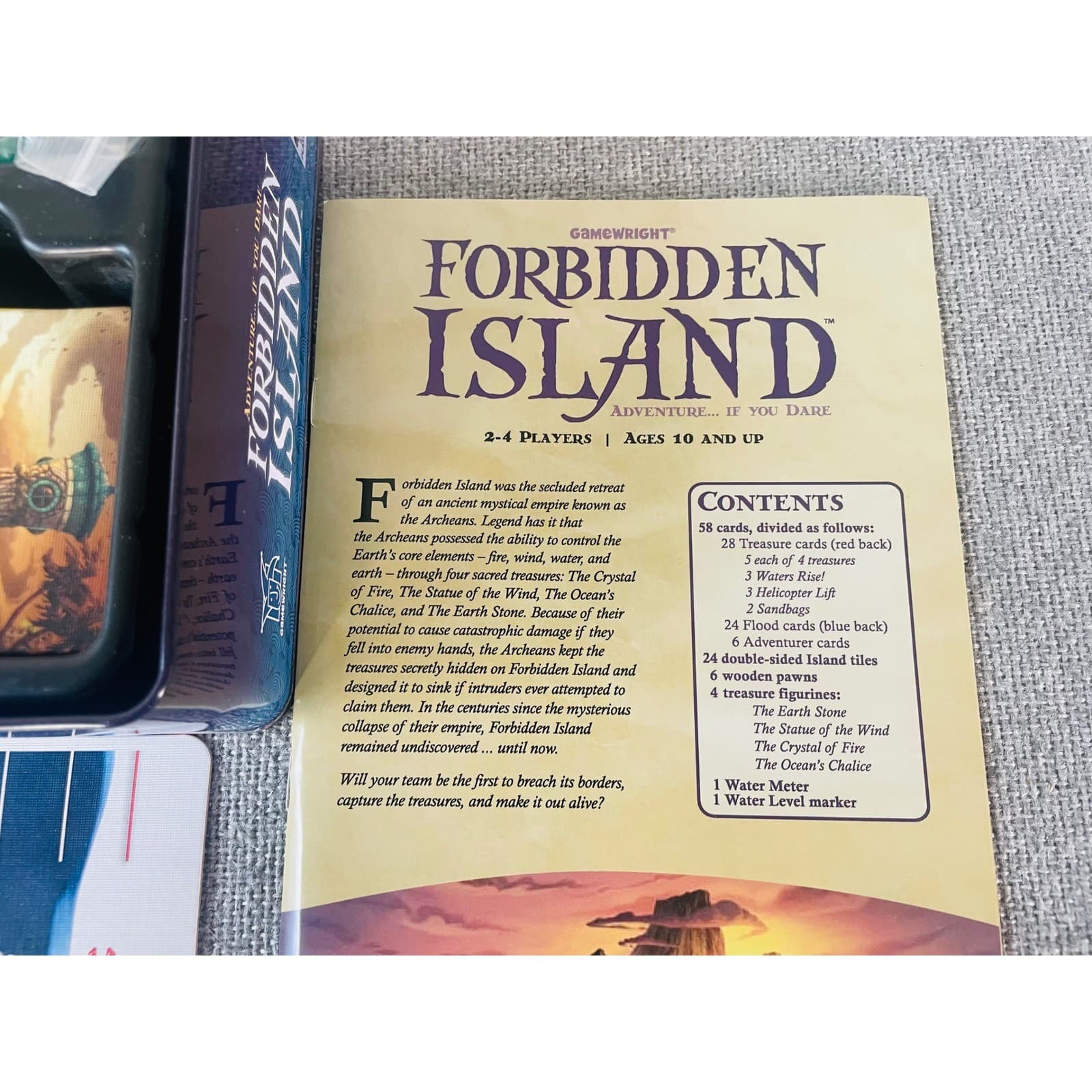 Forbidden Island Board Game Gamewright 2010 Cooperative Family Strategy Complete - Thumbnail 10