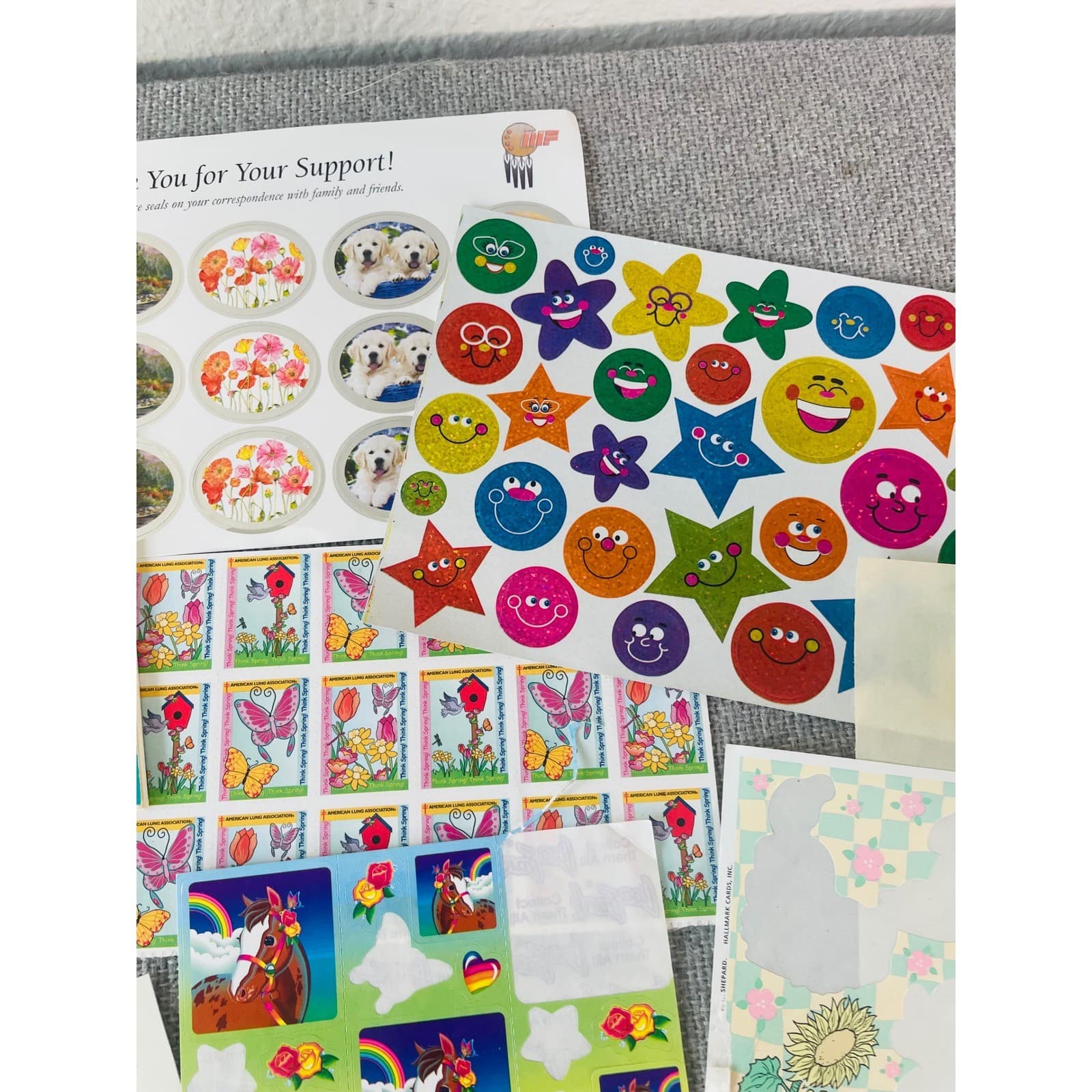 Vintage 90s Disney Sticker Lot Winnie Pooh Lisa Frank Teacher Reward Scrapbook - Thumbnail 9