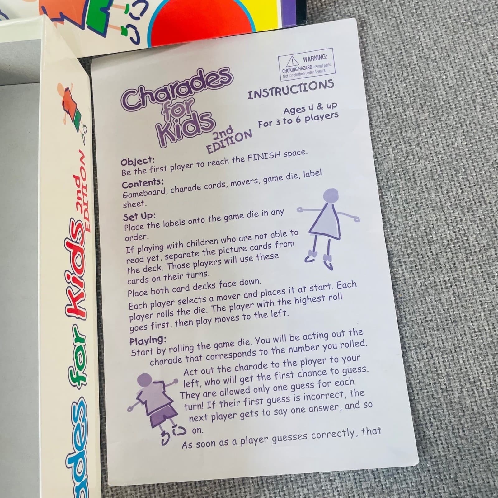 Charades For Kids 2nd Edition Pressman Board Game Family Complete Vintage - Thumbnail 9