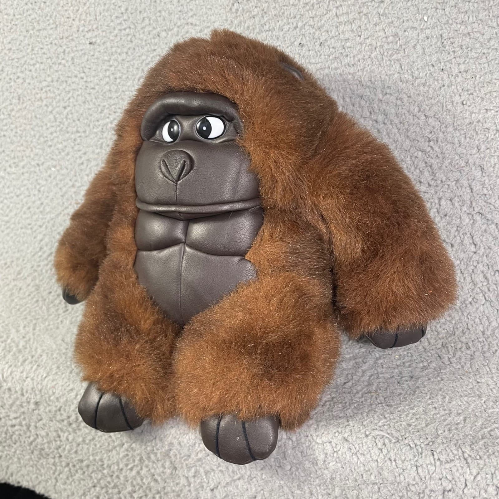 Gorilla Plush 12" Brown Stuffed Animal Monkey Ape Toy UPD Int'l Vintage Look - Thumbnail 6