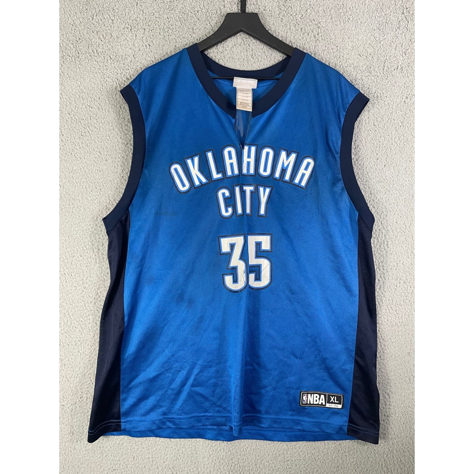 Oklahoma City Thunder #35 Durant NBA Basketball Jersey Adult XL Blue - Thumbnail 6