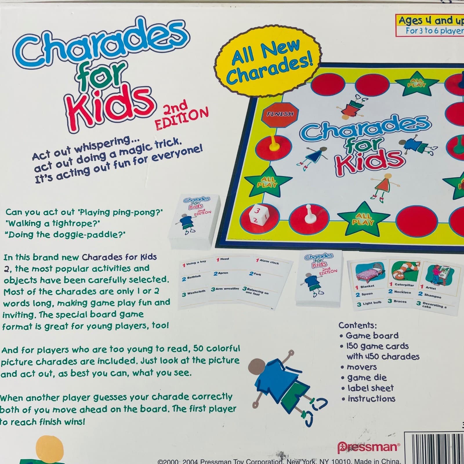 Charades For Kids 2nd Edition Pressman Board Game Family Complete Vintage - Thumbnail 5