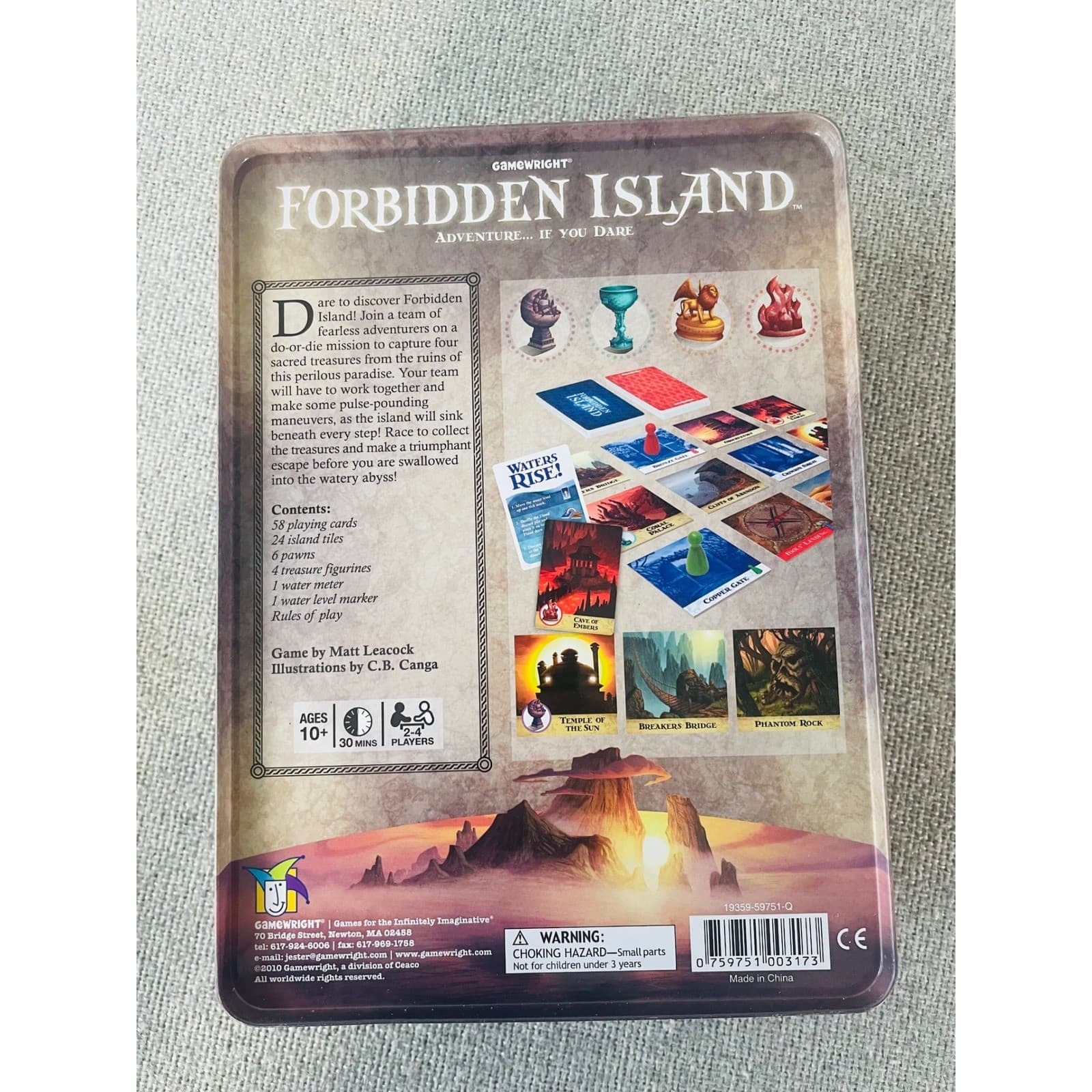 Forbidden Island Board Game Gamewright 2010 Cooperative Family Strategy Complete - Thumbnail 4