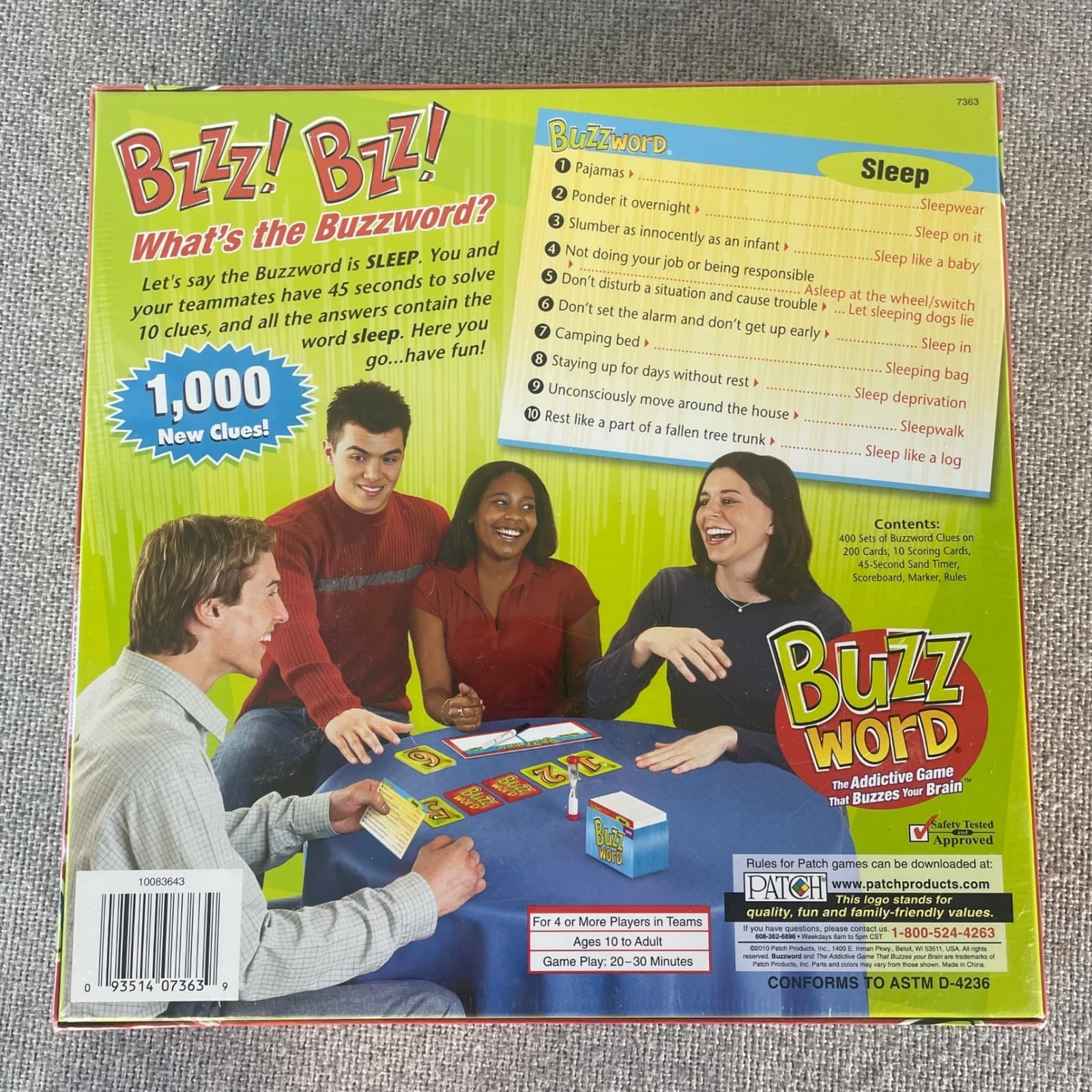 BuzzWord Board Game Patch Products 1000 New Clues Team Party Game New Sealed - Thumbnail 5