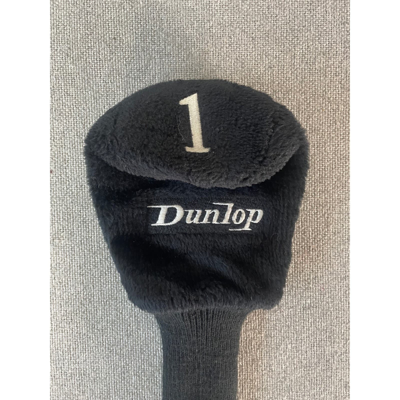 Dunlop Vintage Golf Club Headcover 1 Driver Black Red Retro Cover - Thumbnail 3