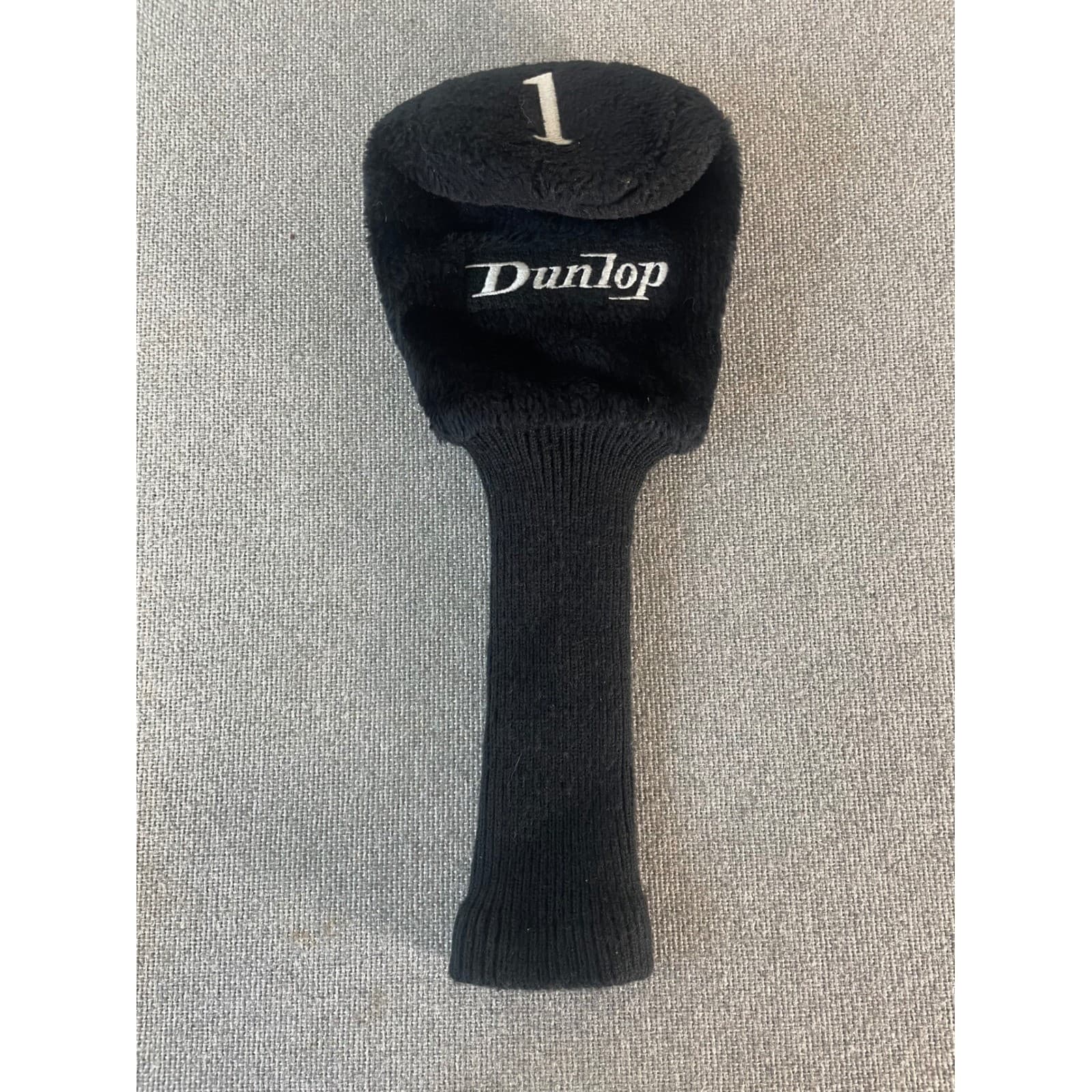 Dunlop Vintage Golf Club Headcover 1 Driver Black Red Retro Cover - Thumbnail 2