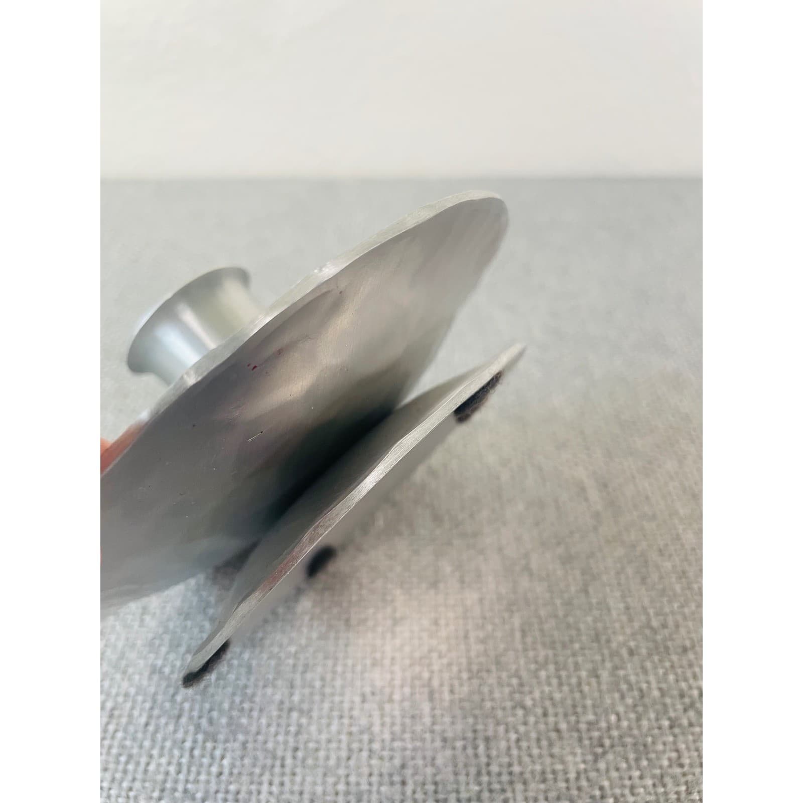 Wendell August Forge Handmade Aluminum Rose Floral Candle Holder Footed USA - Thumbnail 10