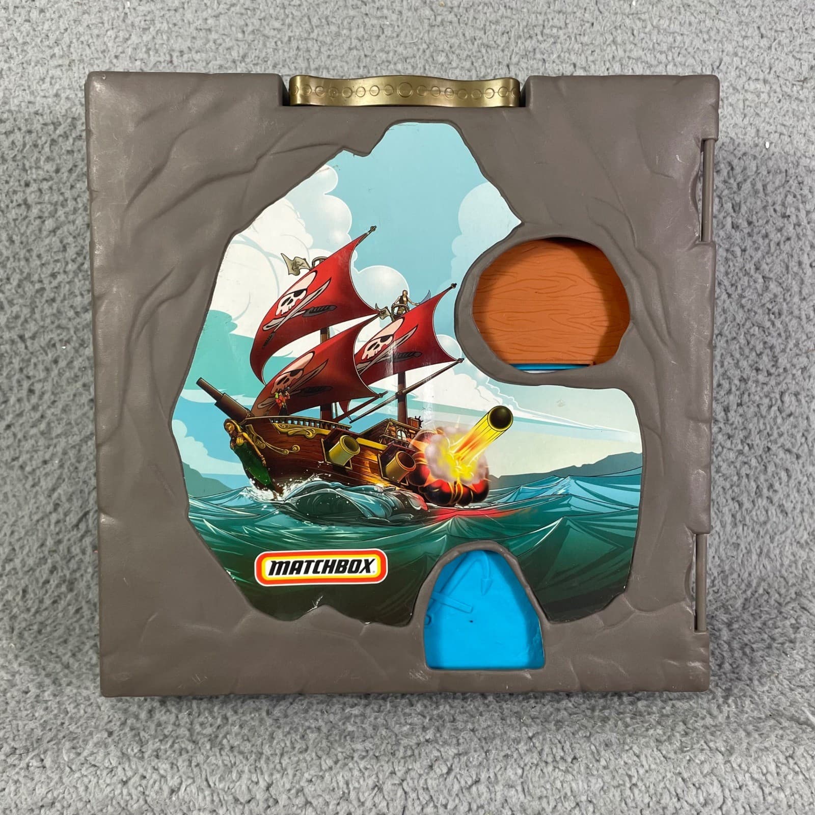 Matchbox 360 Pirate Ship Island Pop Up Playset Case 2006 Mattel Fold Out Toy - Thumbnail 4