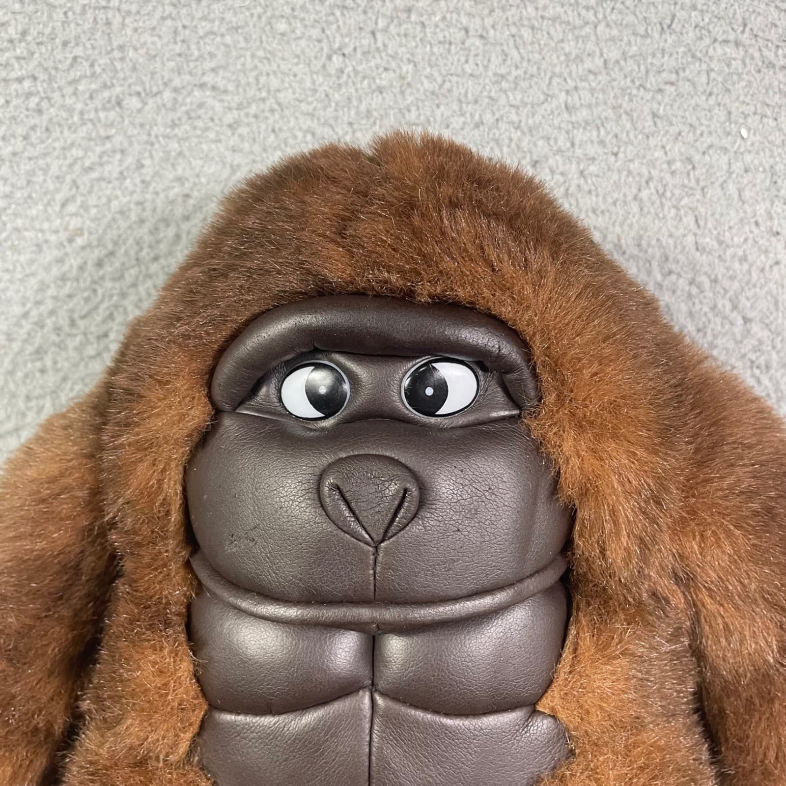 Gorilla Plush 12" Brown Stuffed Animal Monkey Ape Toy UPD Int'l Vintage Look - Thumbnail 7