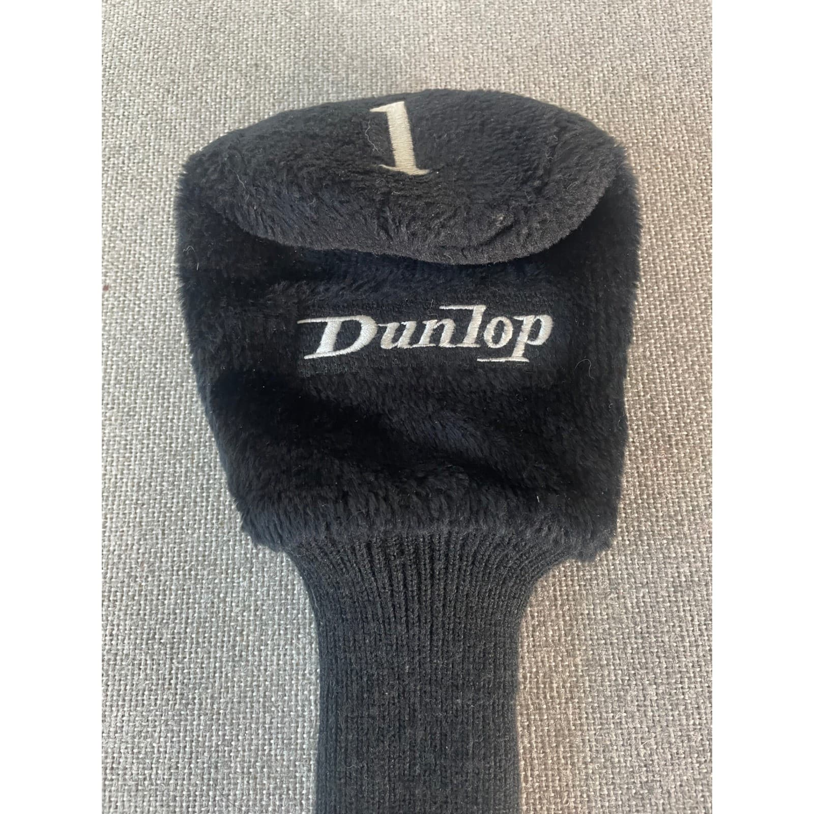 Dunlop Vintage Golf Club Headcover 1 Driver Black Red Retro Cover - Thumbnail 4