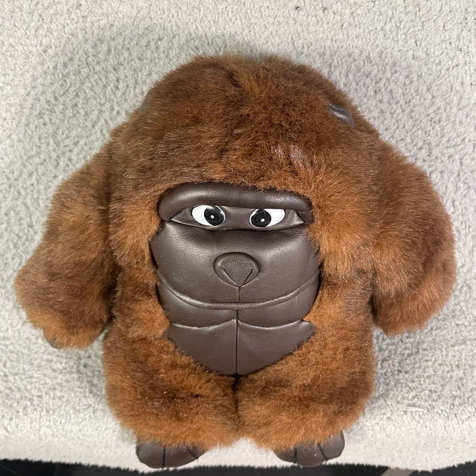 Gorilla Plush 12" Brown Stuffed Animal Monkey Ape Toy UPD Int'l Vintage Look - Thumbnail 8