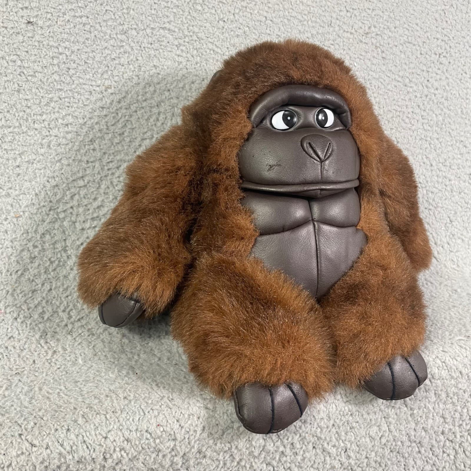 Gorilla Plush 12" Brown Stuffed Animal Monkey Ape Toy UPD Int'l Vintage Look - Thumbnail 5