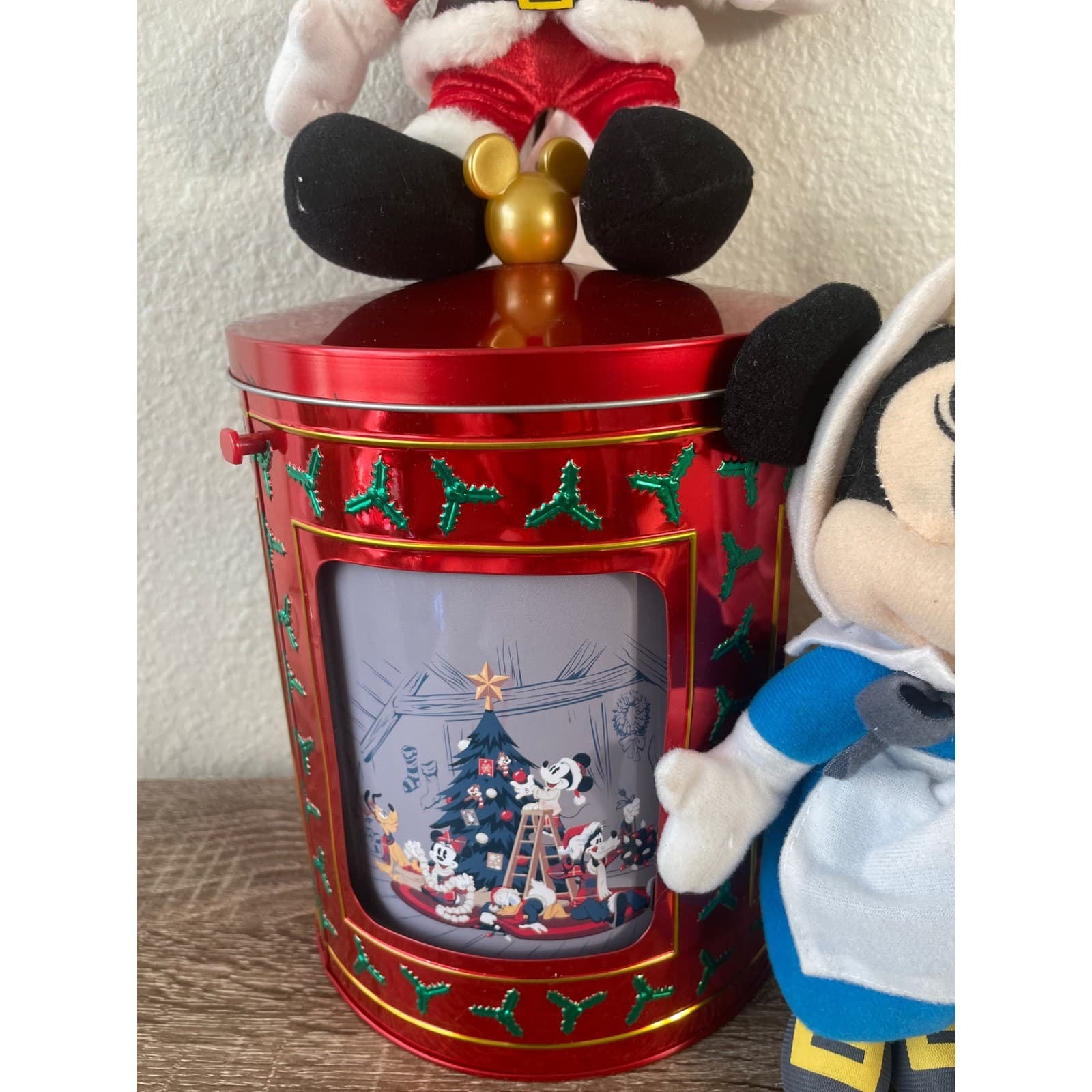 Disney Parks Christmas Popcorn Bucket Light Up Mickey Minnie Plush Set Holiday - Thumbnail 5